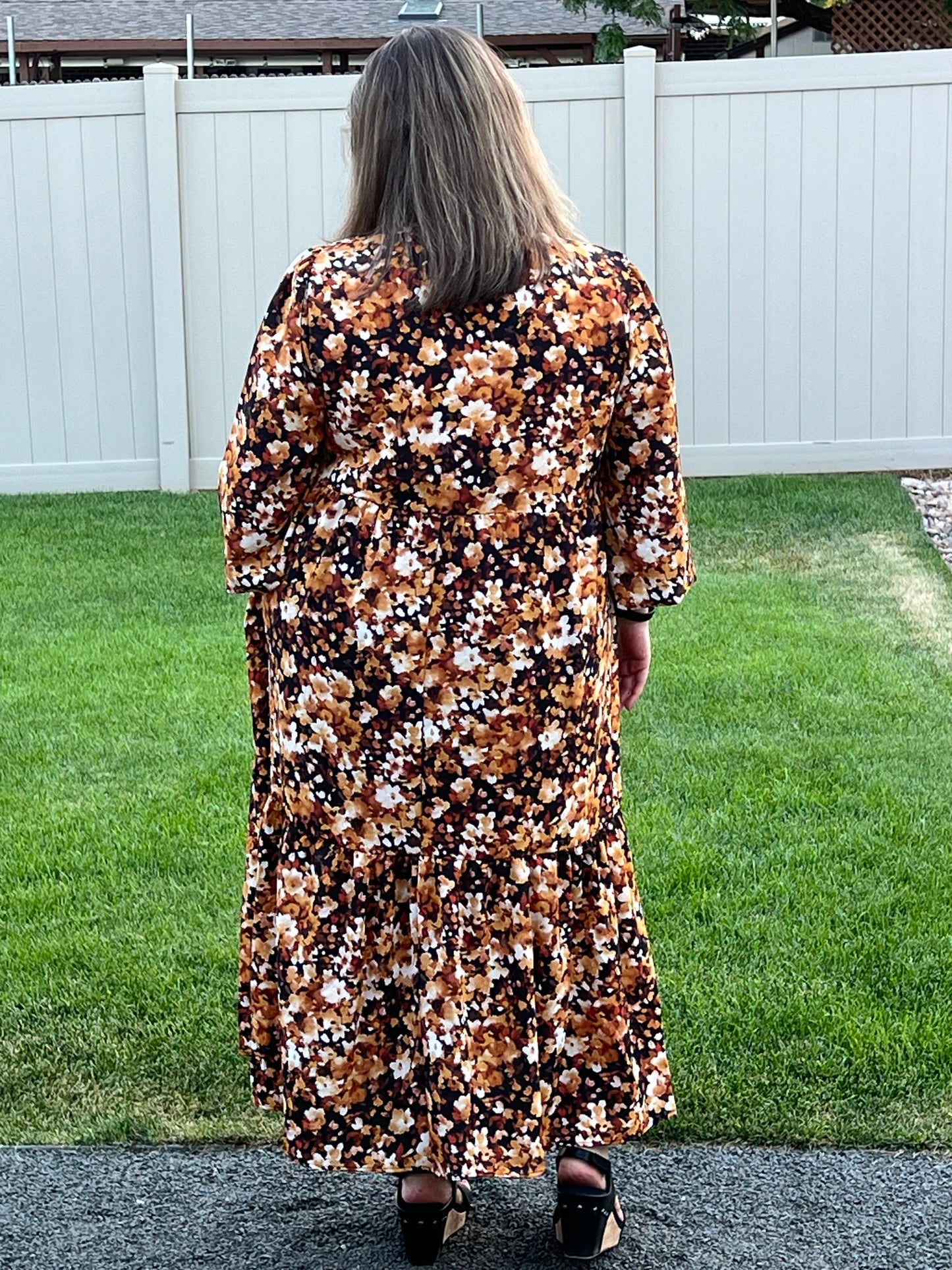 Haptics Plus Babydoll Floral Maxi Dress