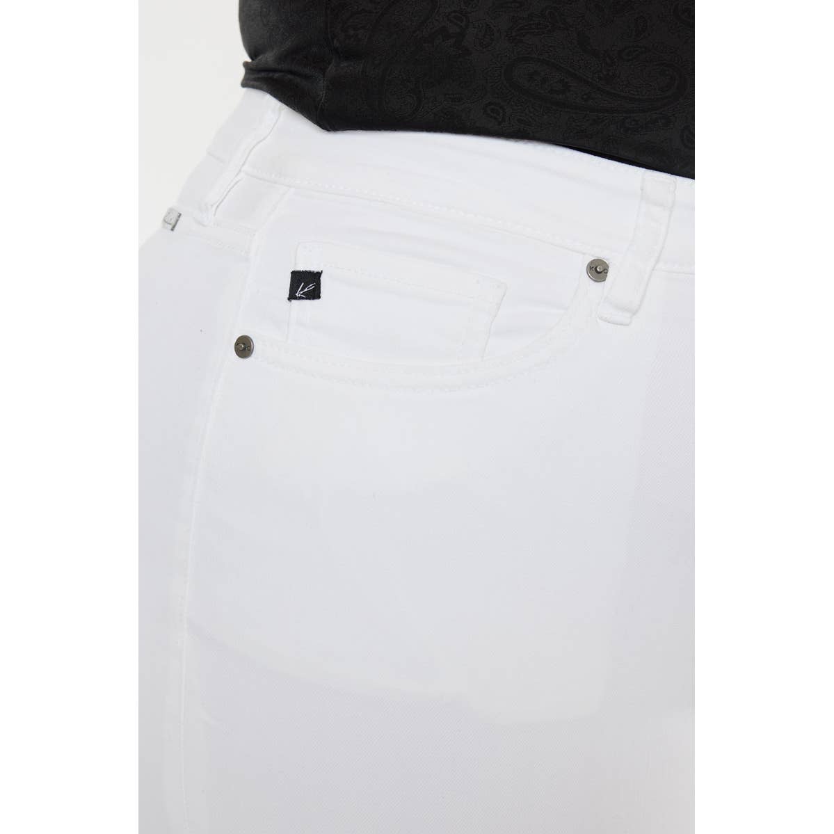 Kan Can High Rise White Super Skinny Jeans
