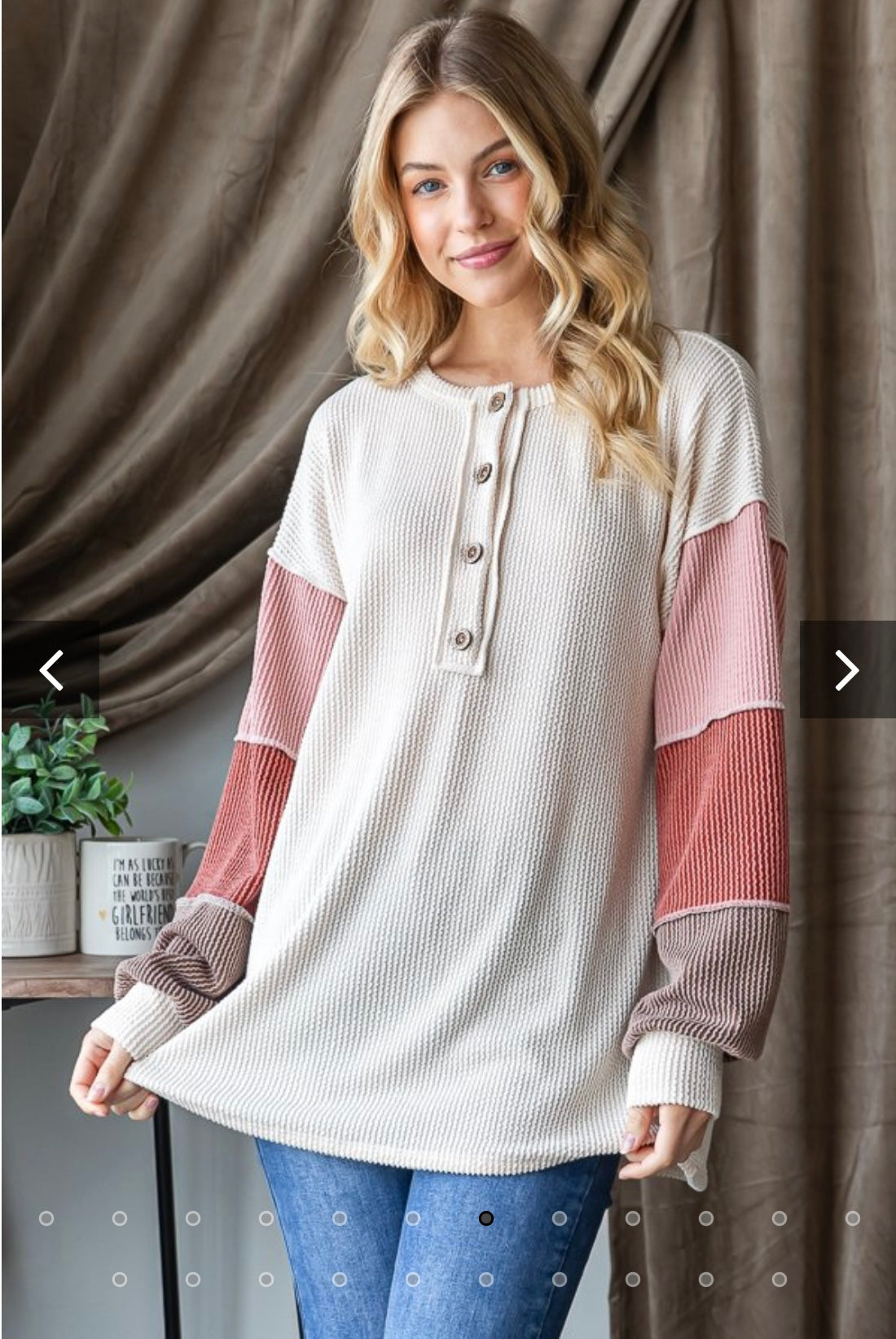Heimish Urban Ribbed Color Block Top