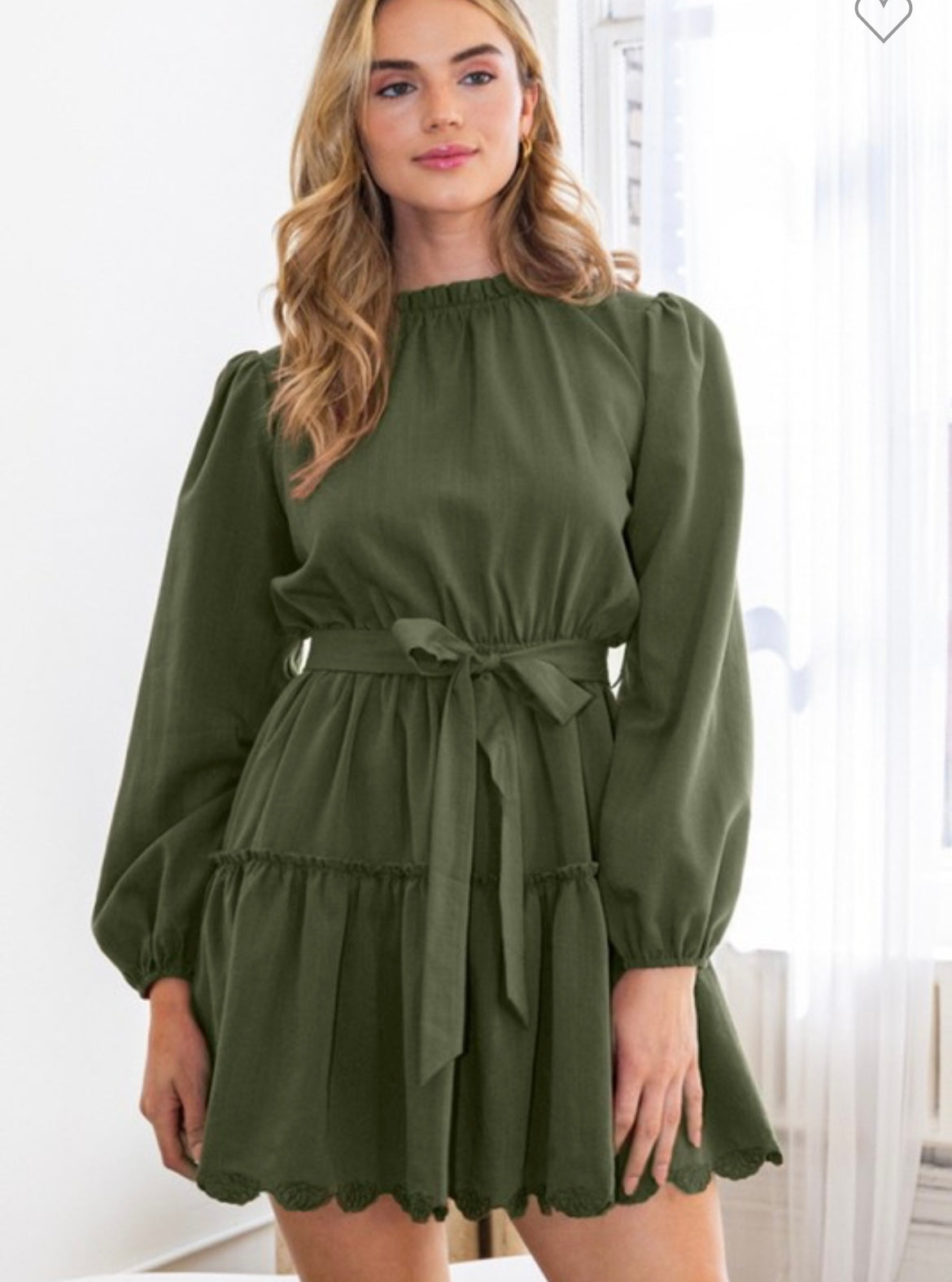 Oddi Embroidered Hemline Tiered Dress