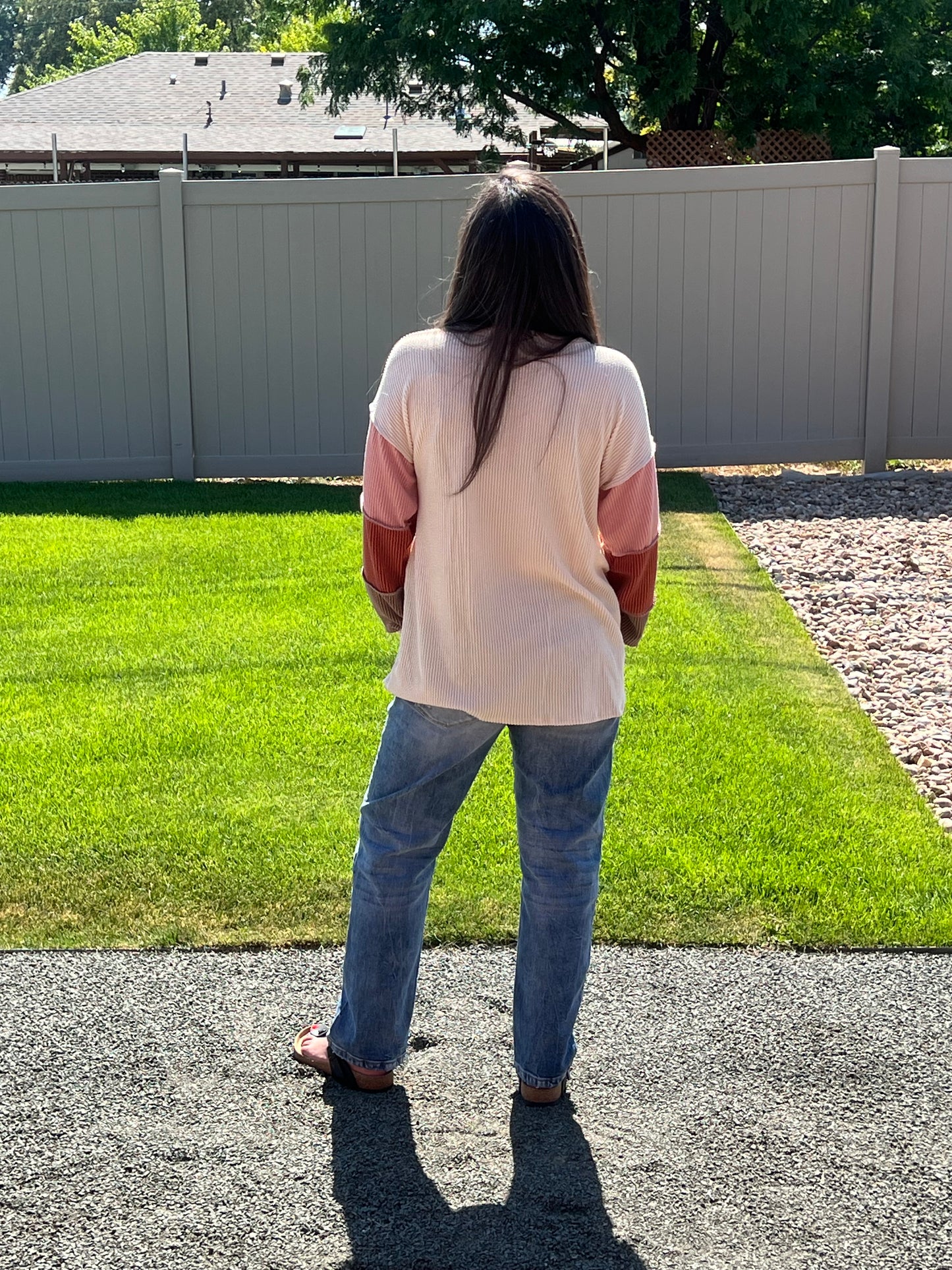 Heimish Urban Ribbed Color Block Top