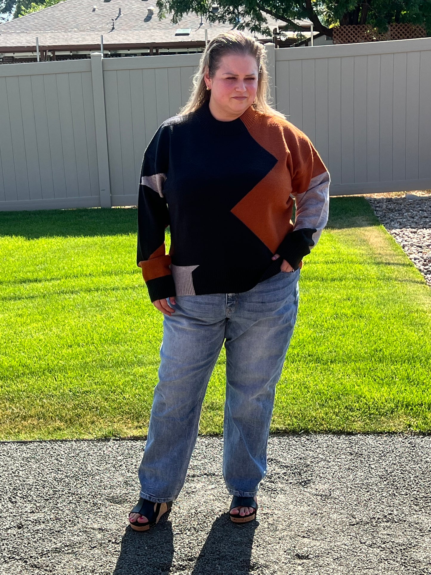 Andrée by Unit Plus Size Colorblock Sweater