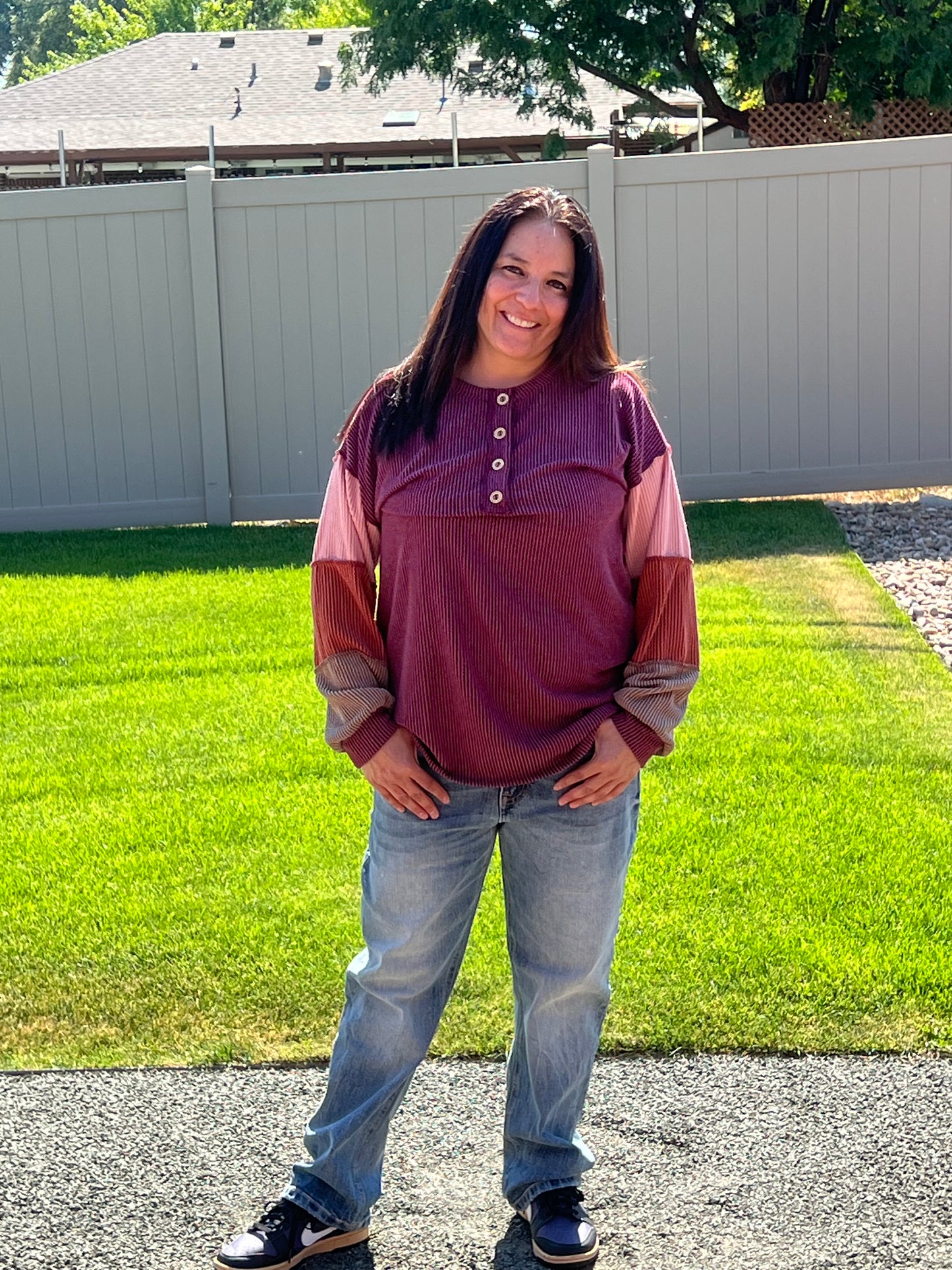 Heimish Urban Ribbed Color Block Top
