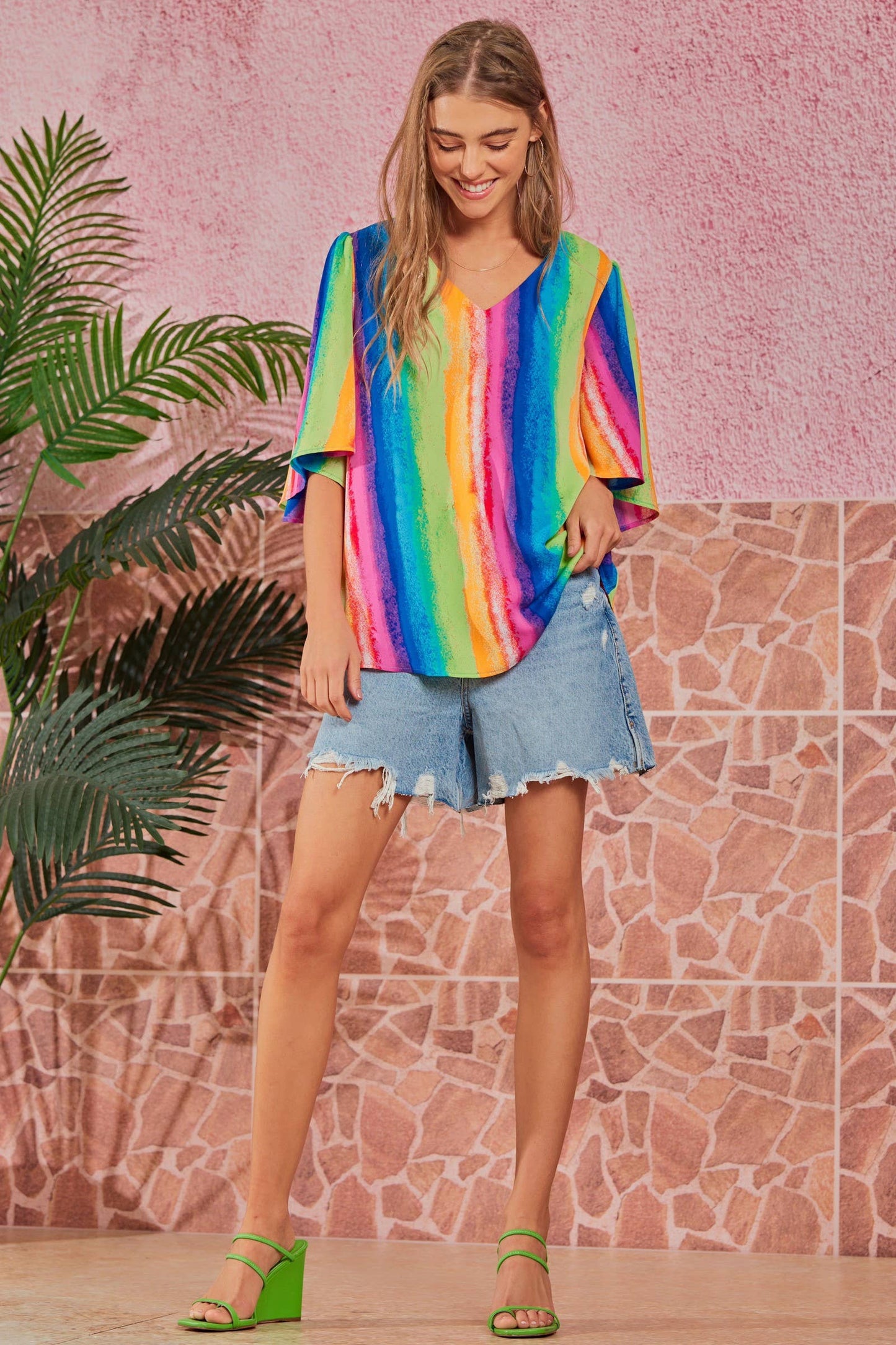 Andrée by Unit Striped Multi-Color Blouse