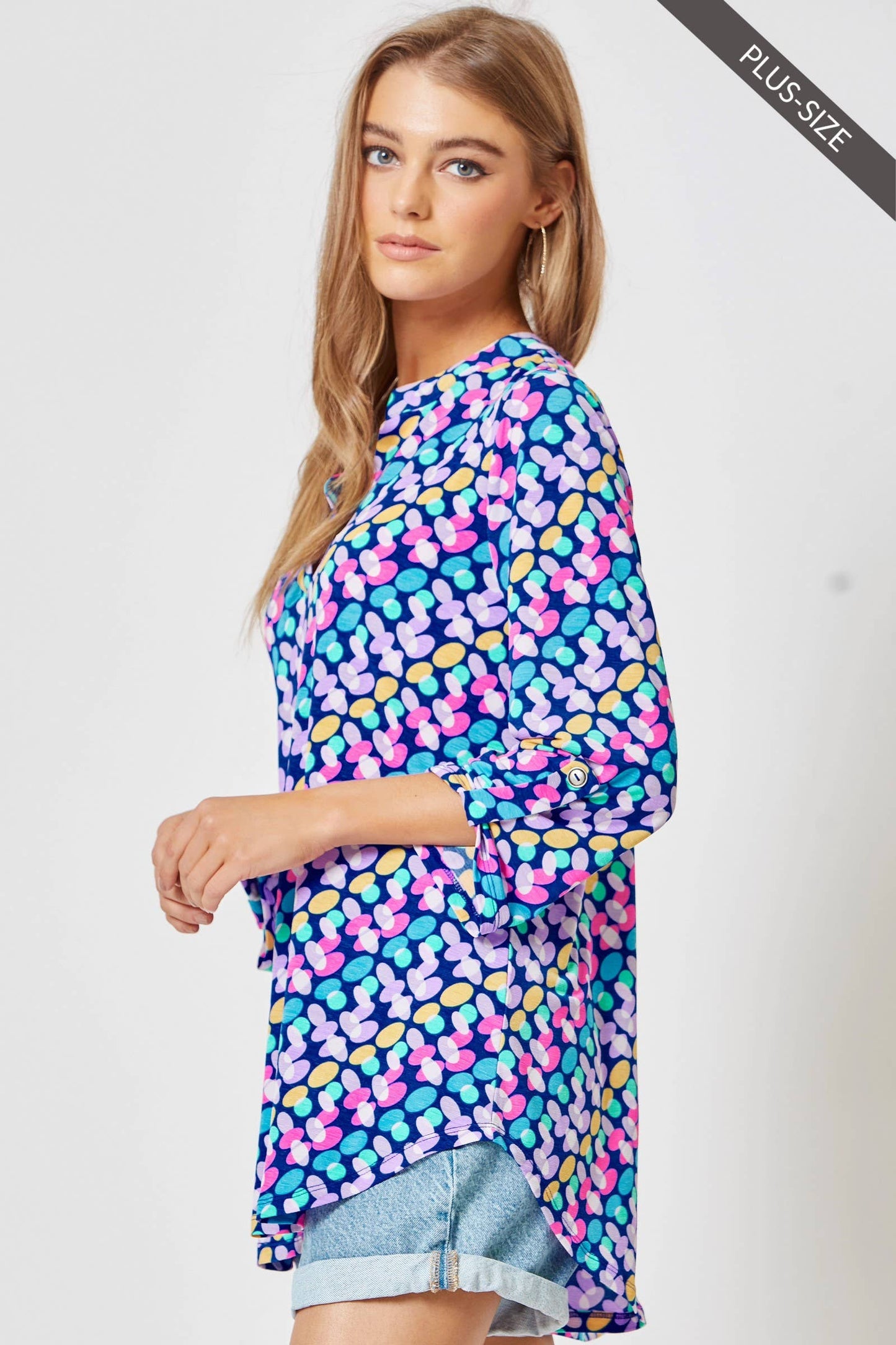Dear Scarlett Plus 3/4 Sleeve Lizzy