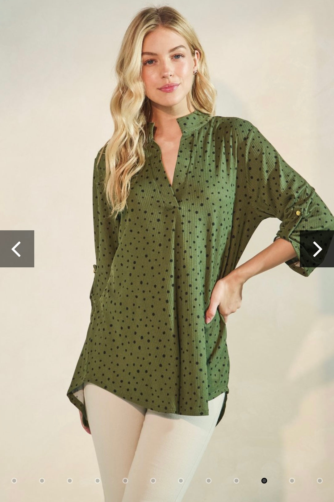 Heimish Dot Print Top
