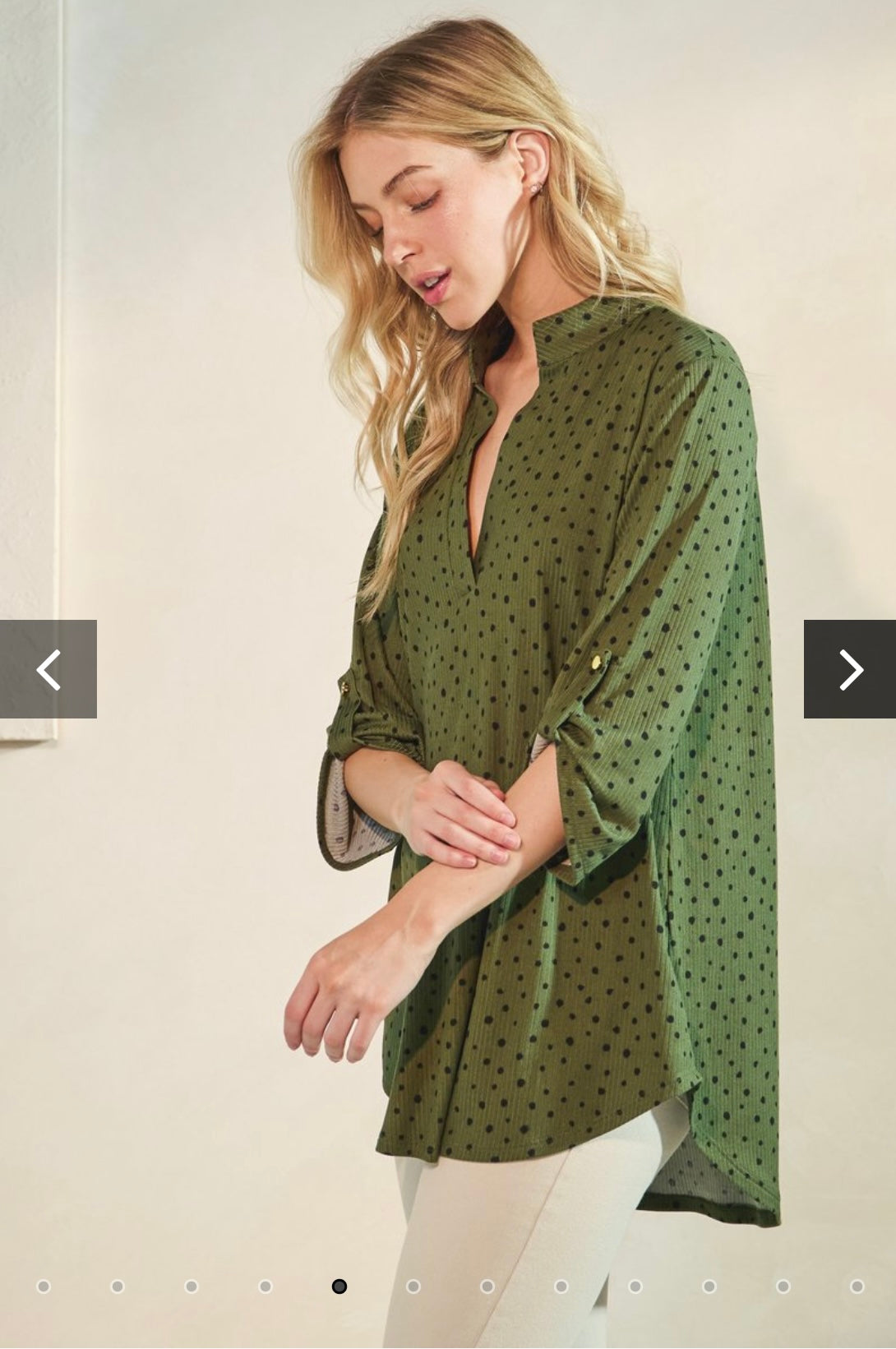 Heimish Dot Print Top