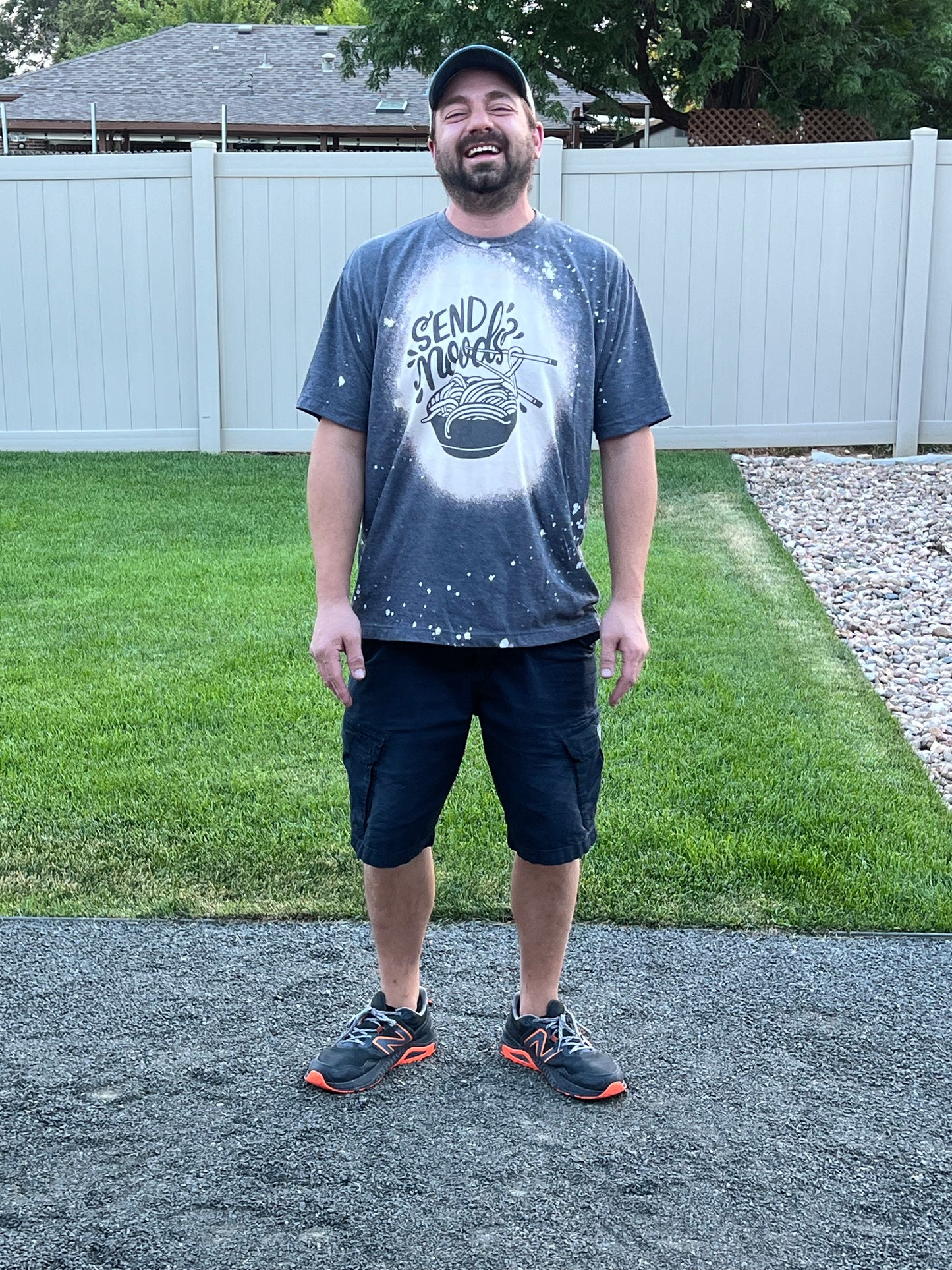 Send Noods Funny Bleached Shirt