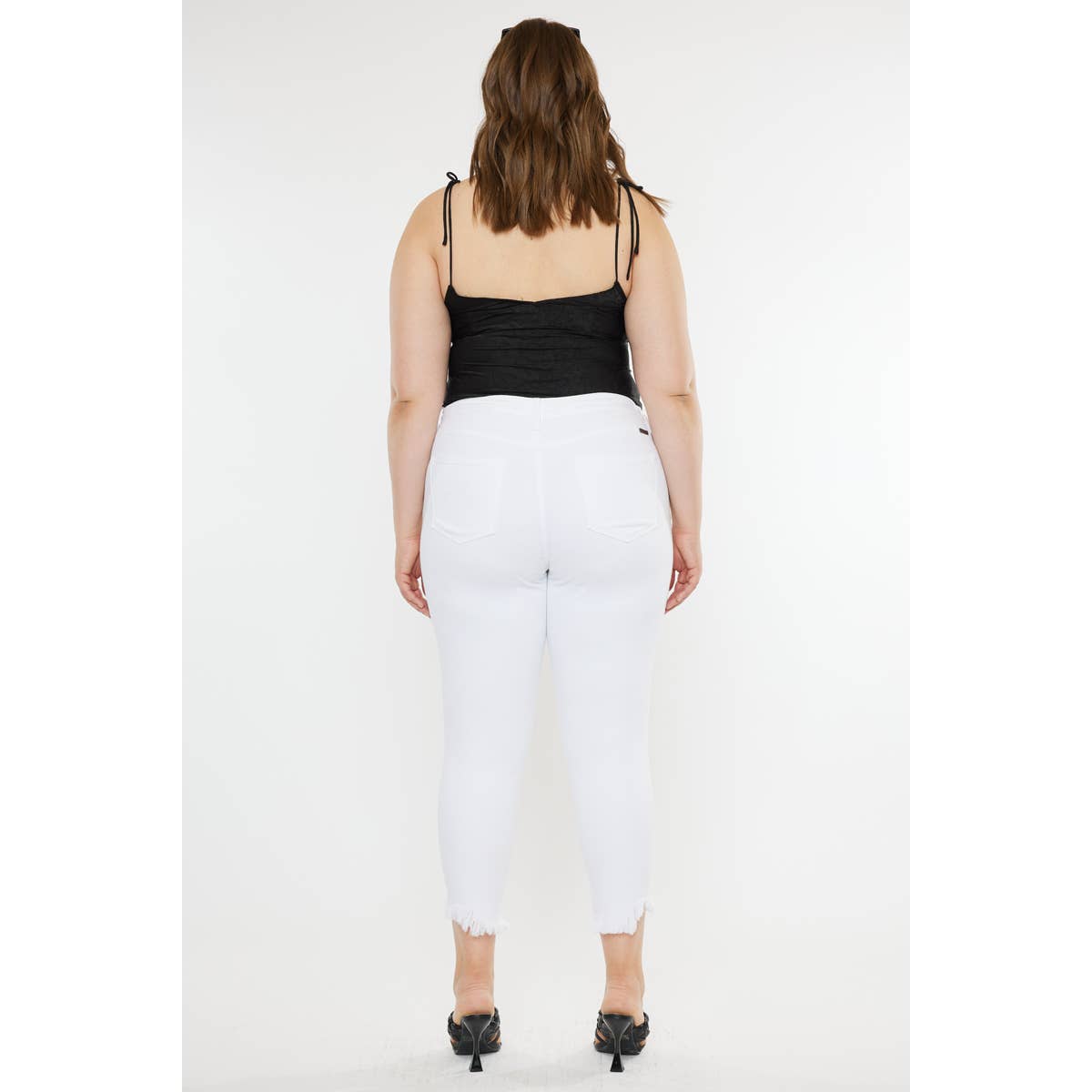 Kan Can High Rise White Super Skinny Jeans