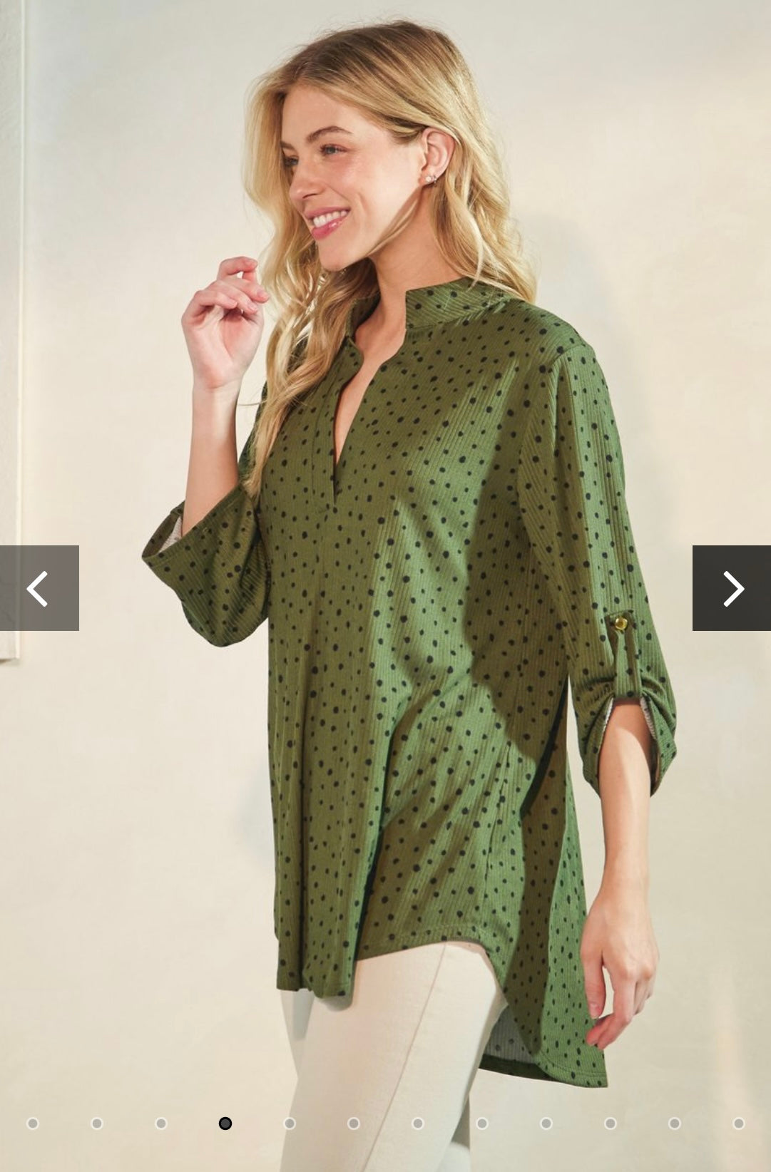 Heimish Dot Print Top