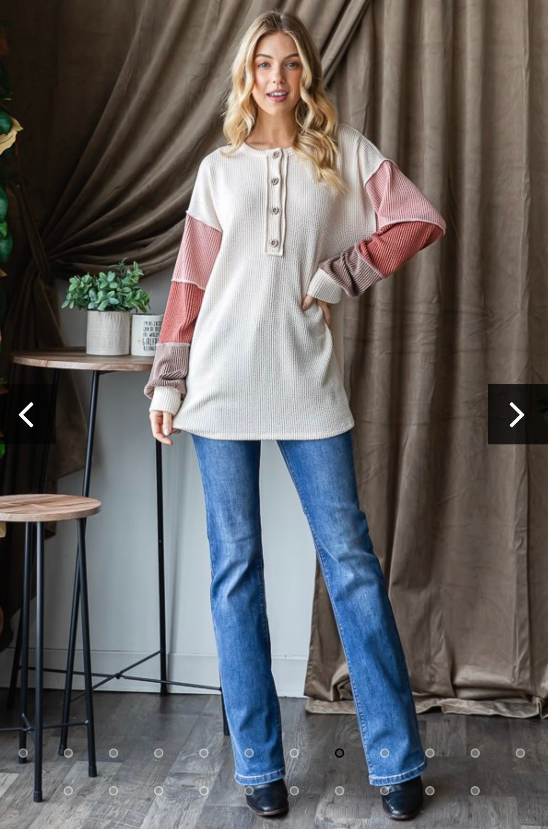 Heimish Urban Ribbed Color Block Top