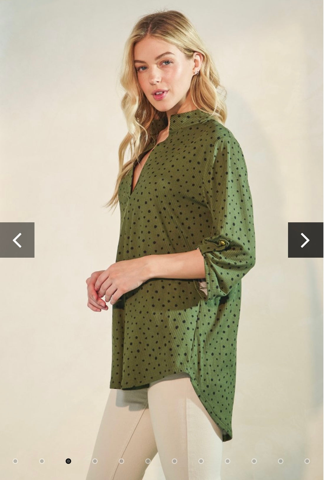 Heimish Dot Print Top