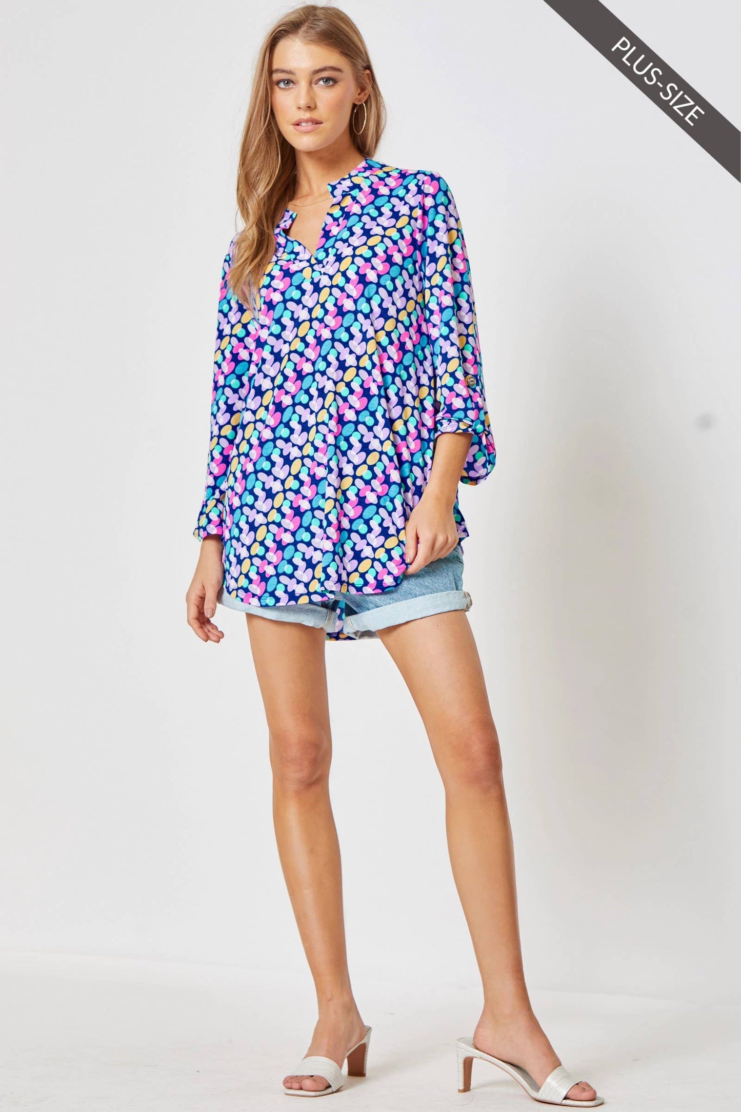 Dear Scarlett Plus 3/4 Sleeve Lizzy