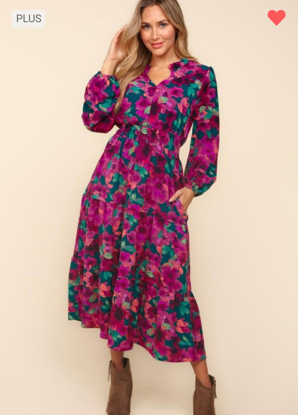 Haptics Plus Floral Maxi Dress