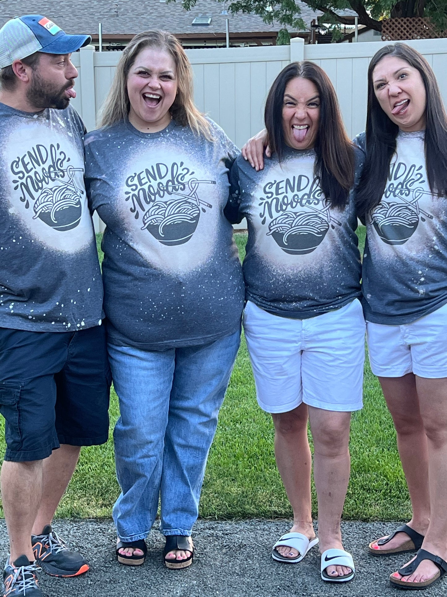 Send Noods Funny Bleached Shirt