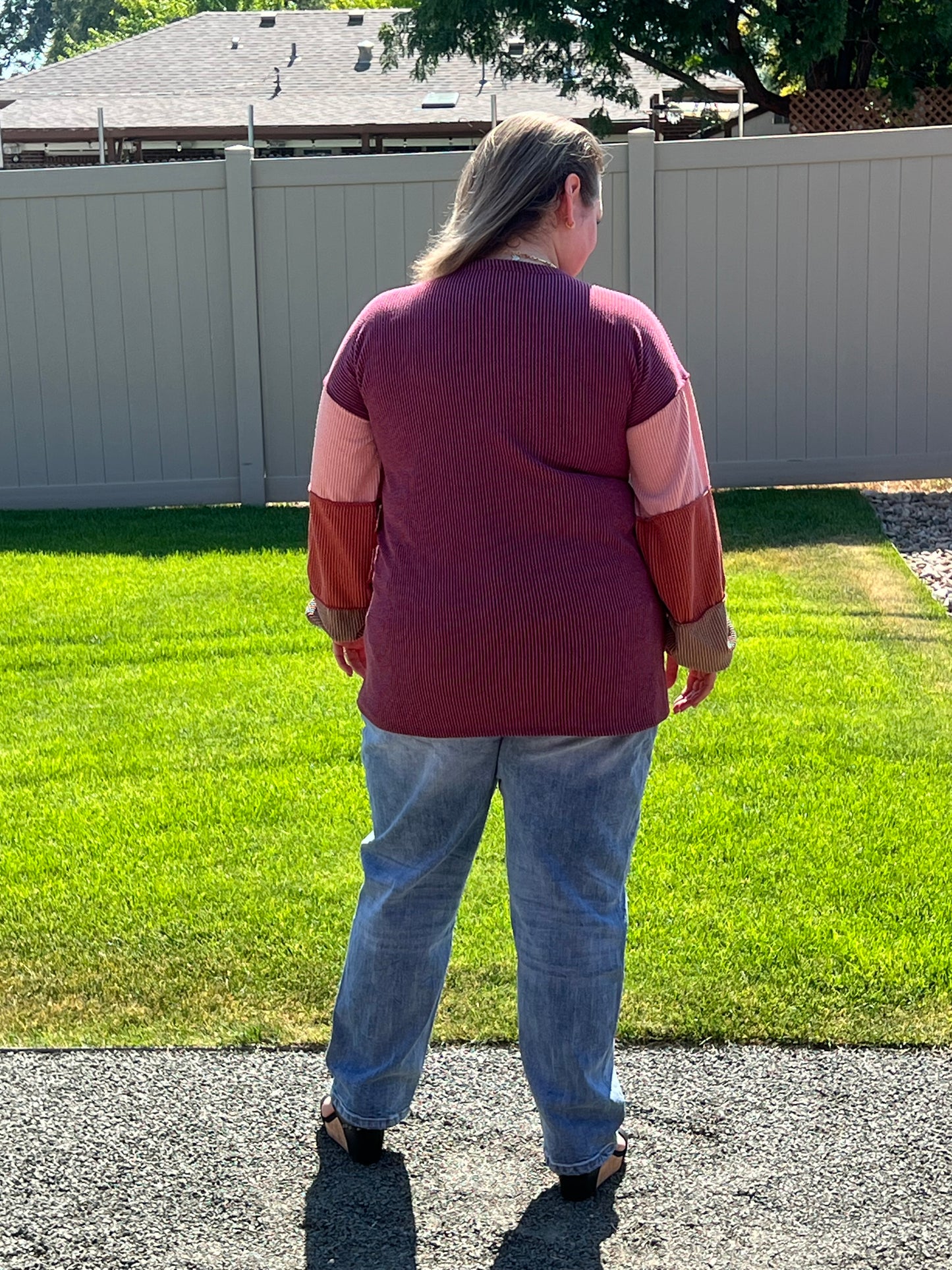 Heimish Urban Ribbed Color Block Top