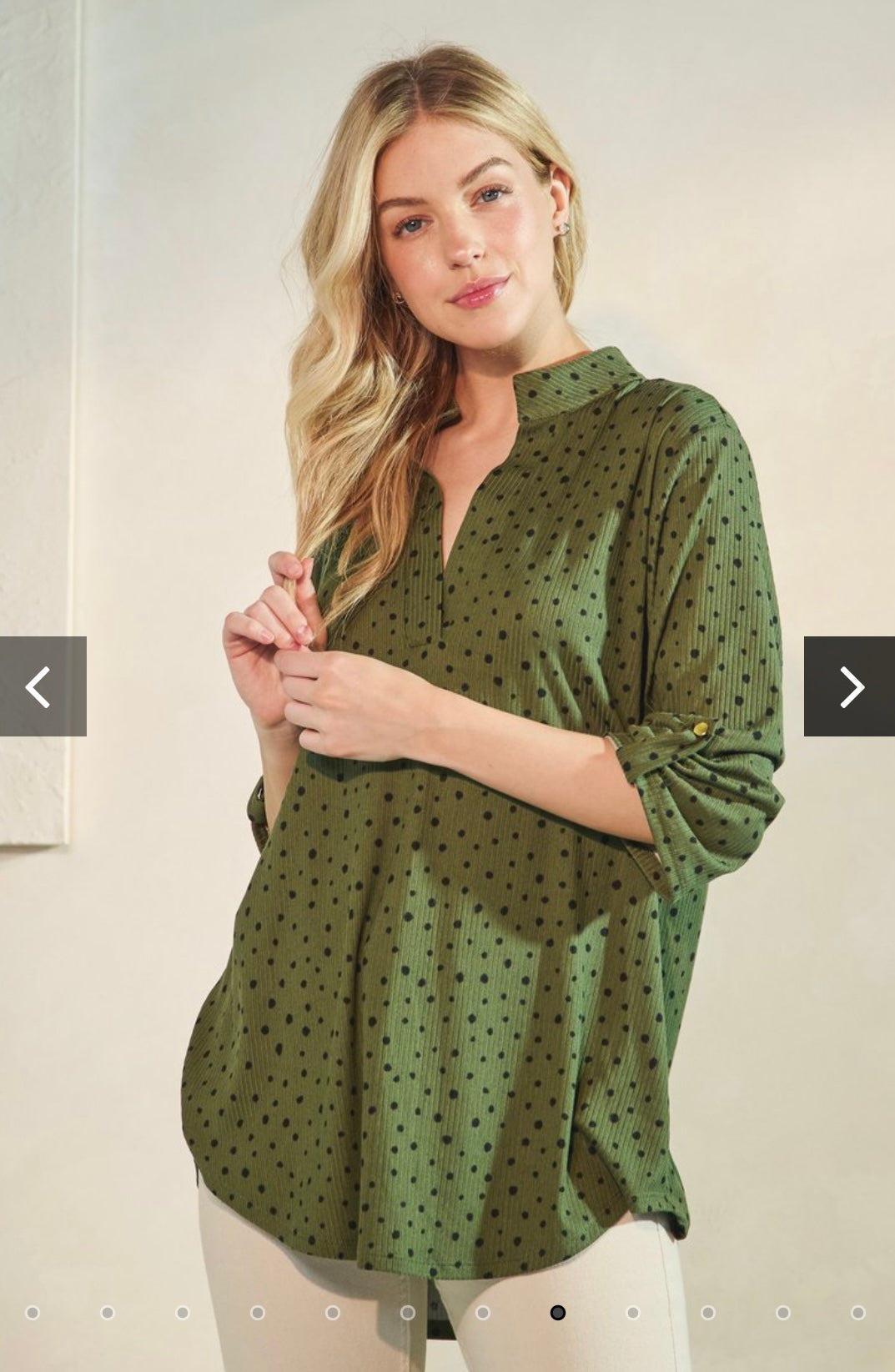 Heimish Dot Print Top