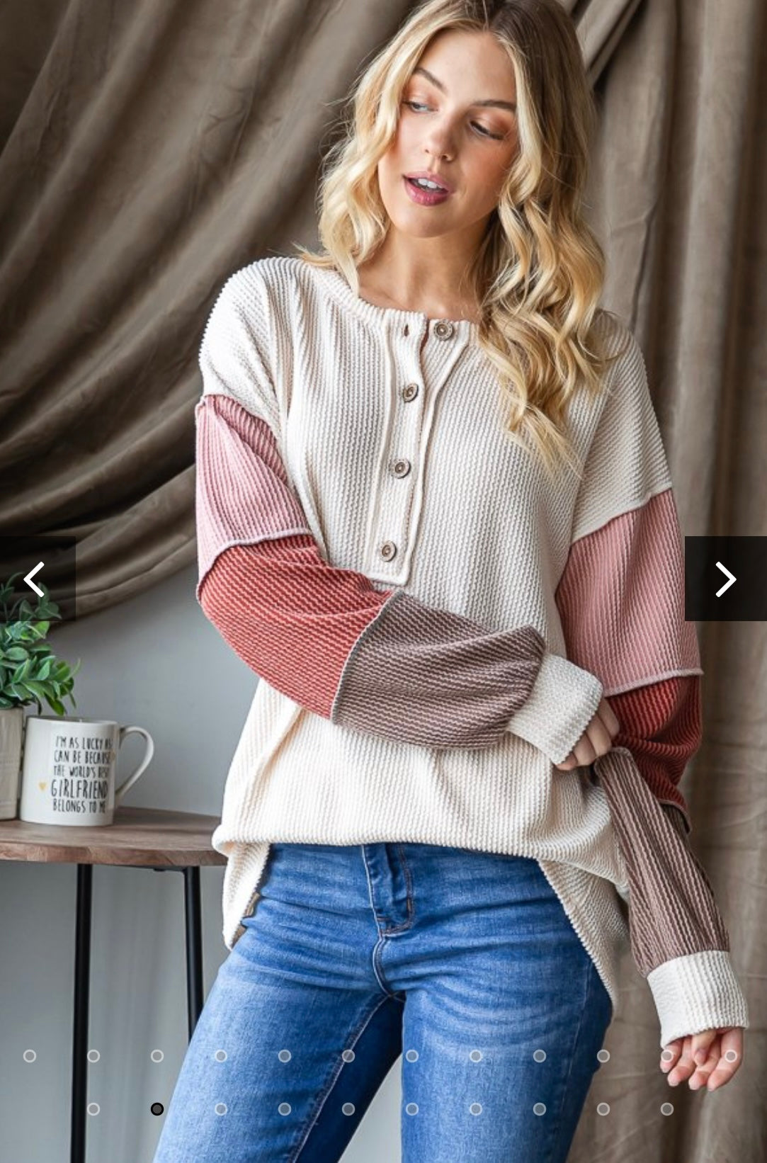 Heimish Urban Ribbed Color Block Top