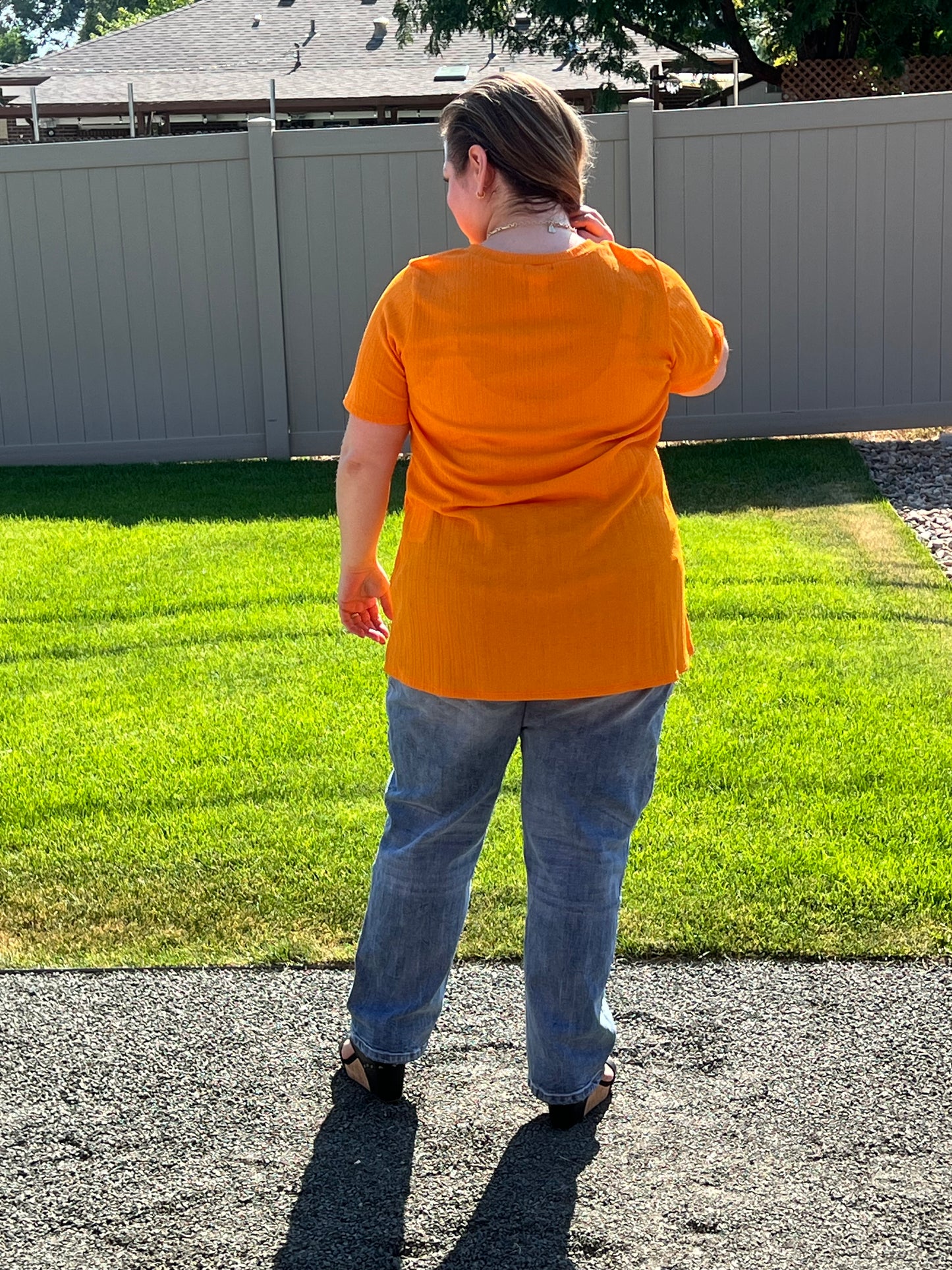Heimish Short Sleeve V Neck Top