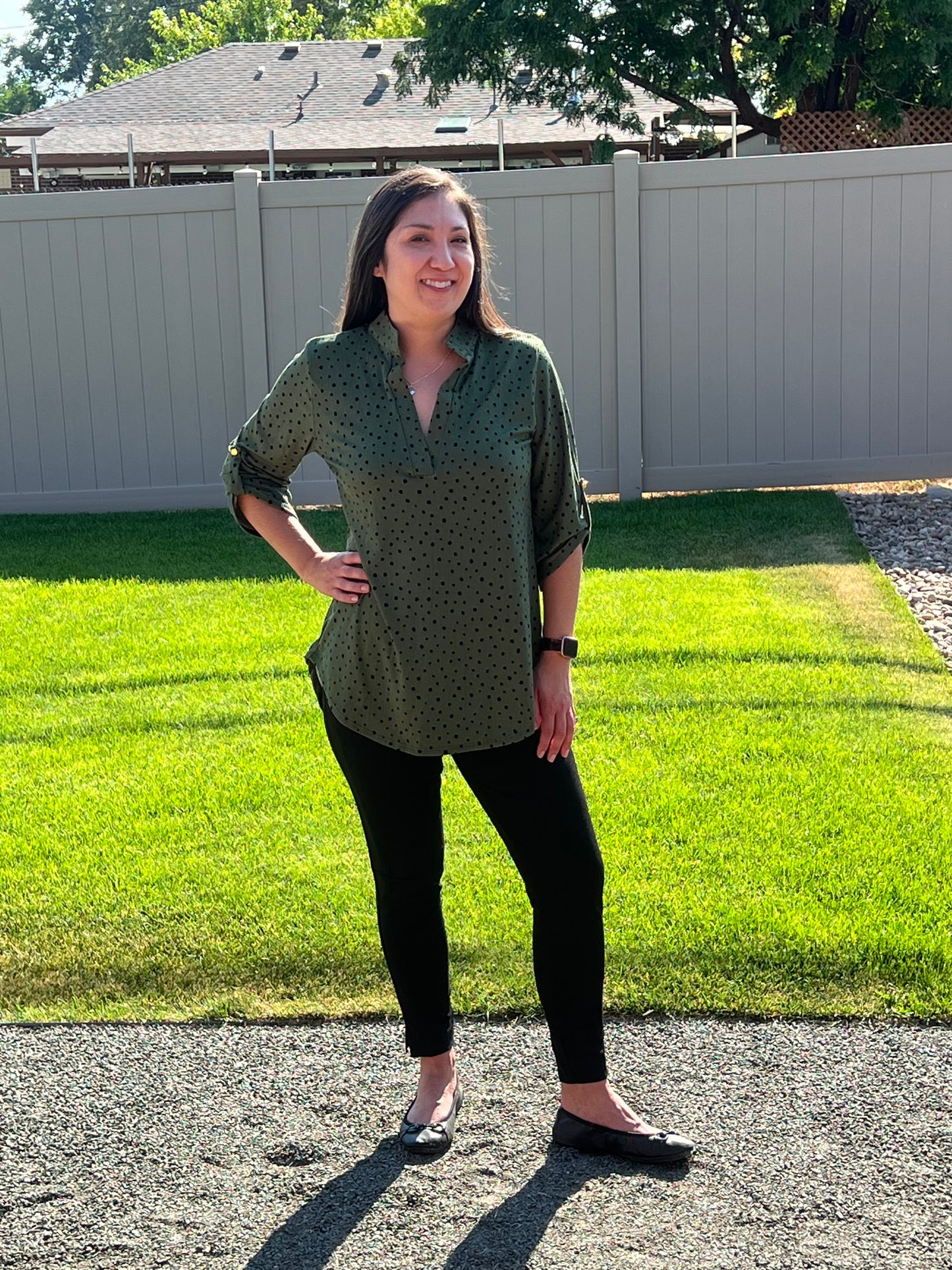 Heimish Dot Print Top