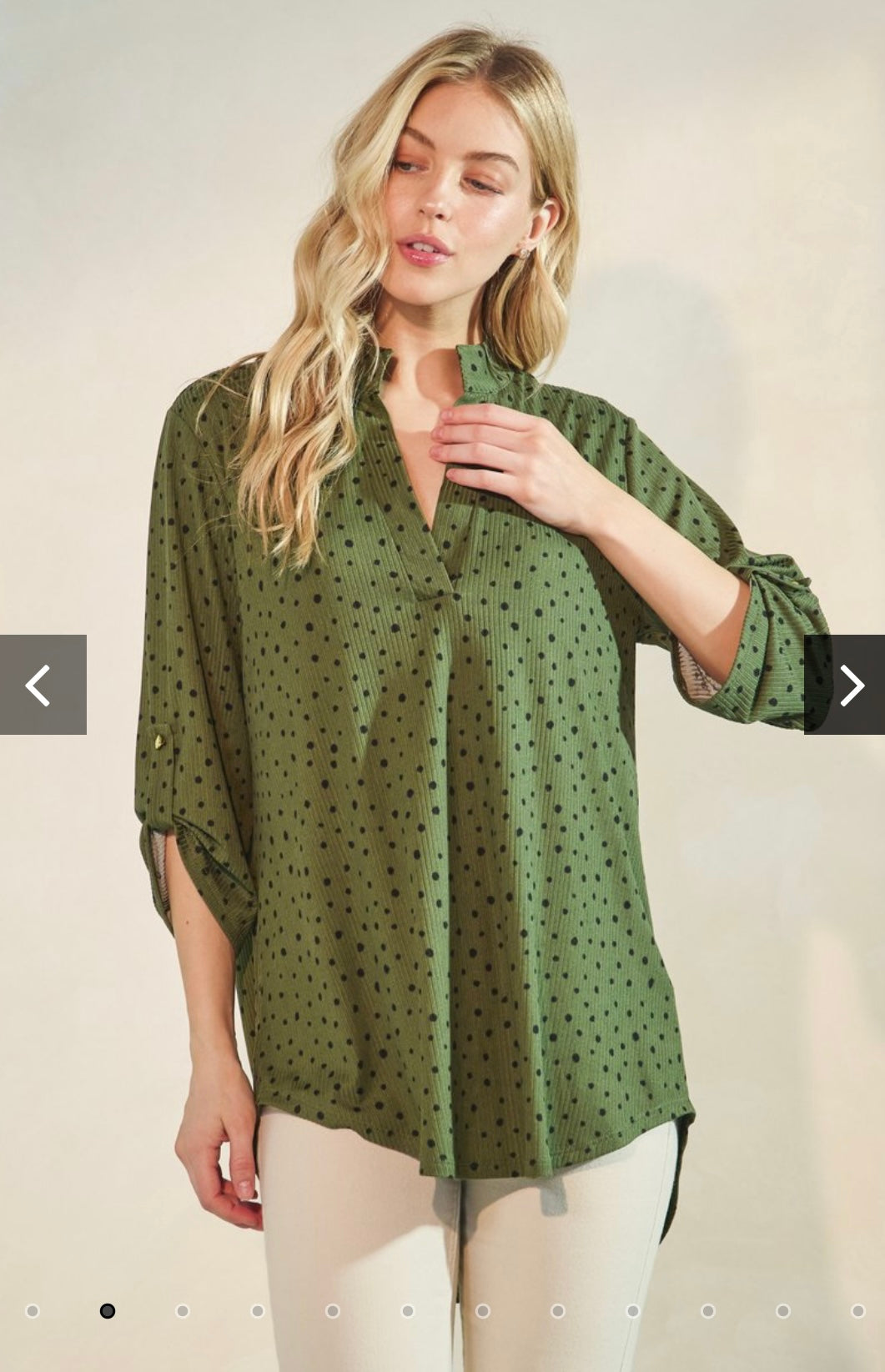 Heimish Dot Print Top
