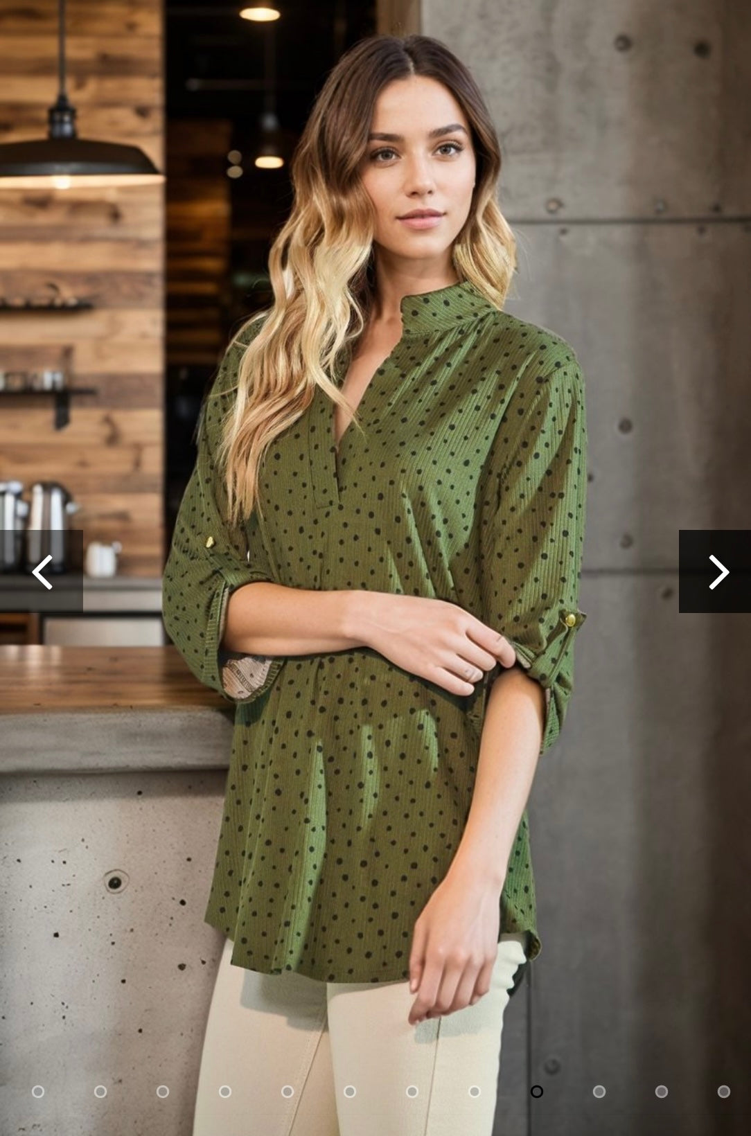 Heimish Dot Print Top