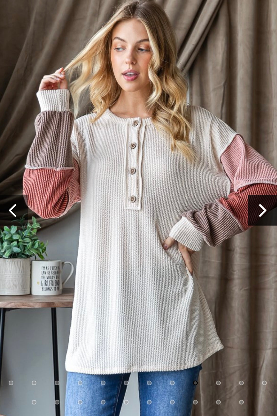 Heimish Urban Ribbed Color Block Top