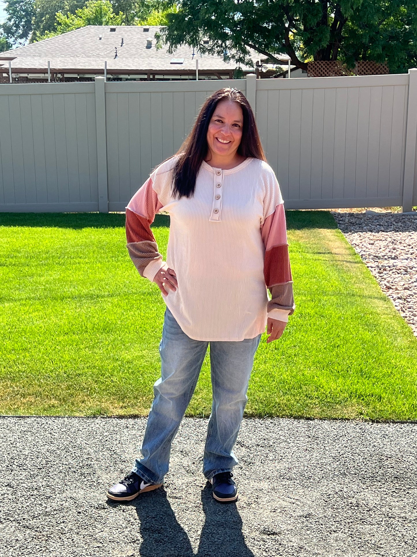 Heimish Urban Ribbed Color Block Top