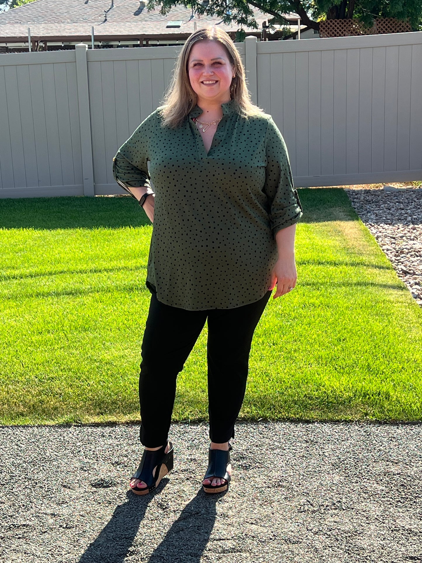 Heimish Dot Print Top
