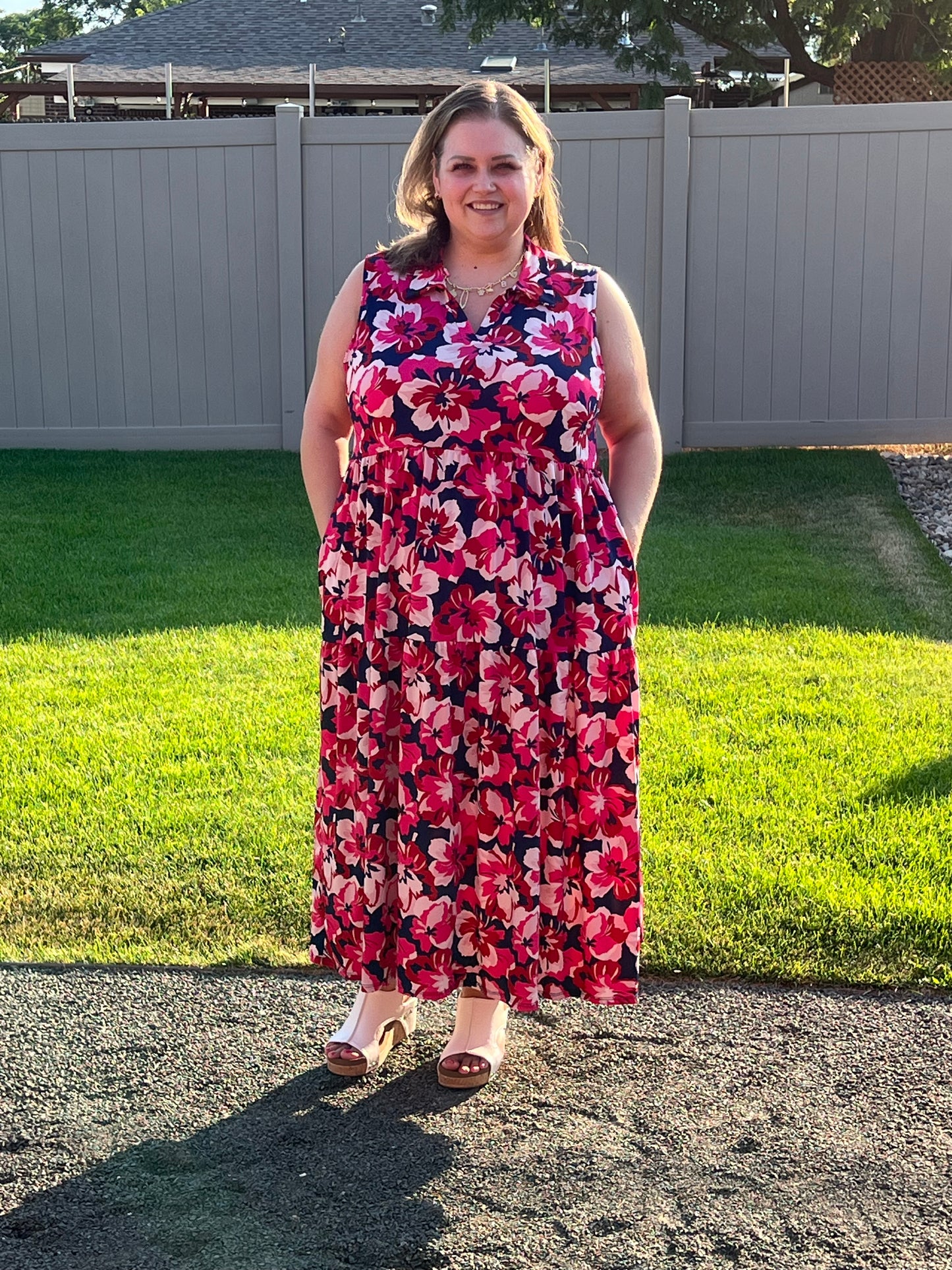 Haptics Floral Print Midi Dress