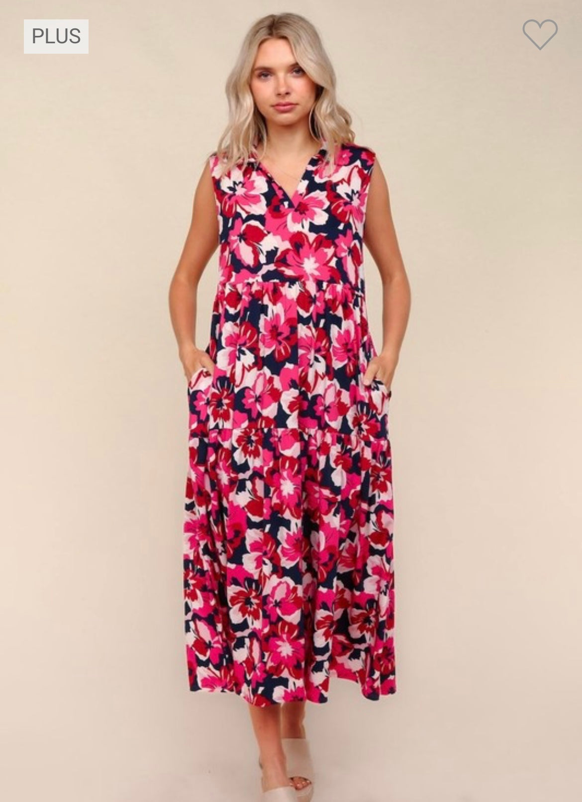 Haptics Floral Print Midi Dress