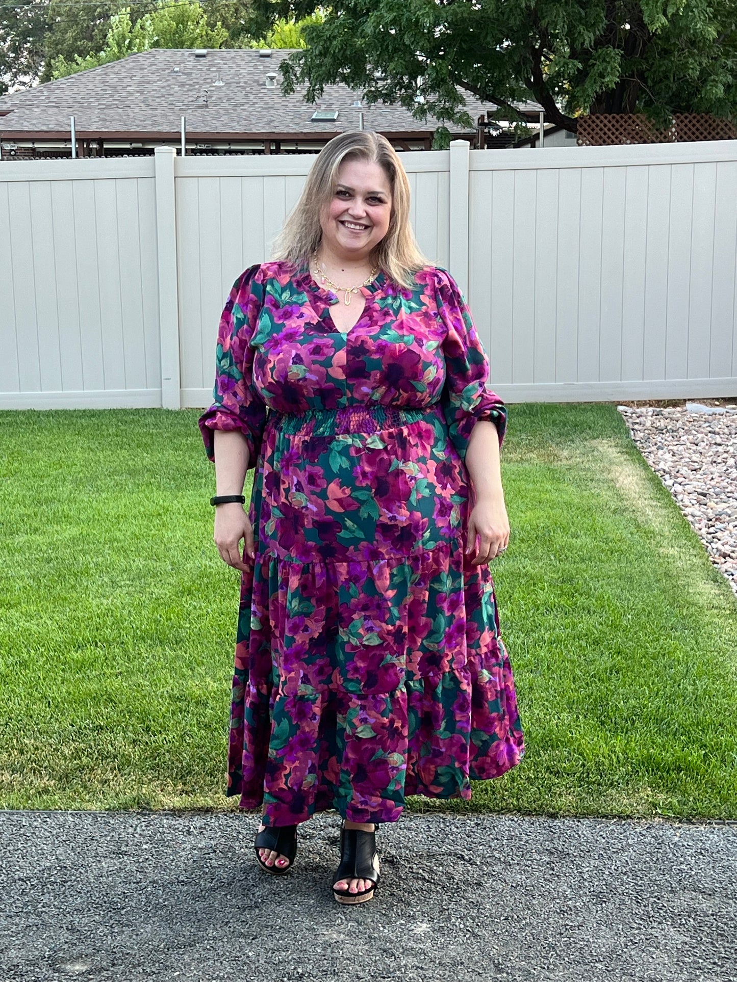 Haptics Plus Floral Maxi Dress