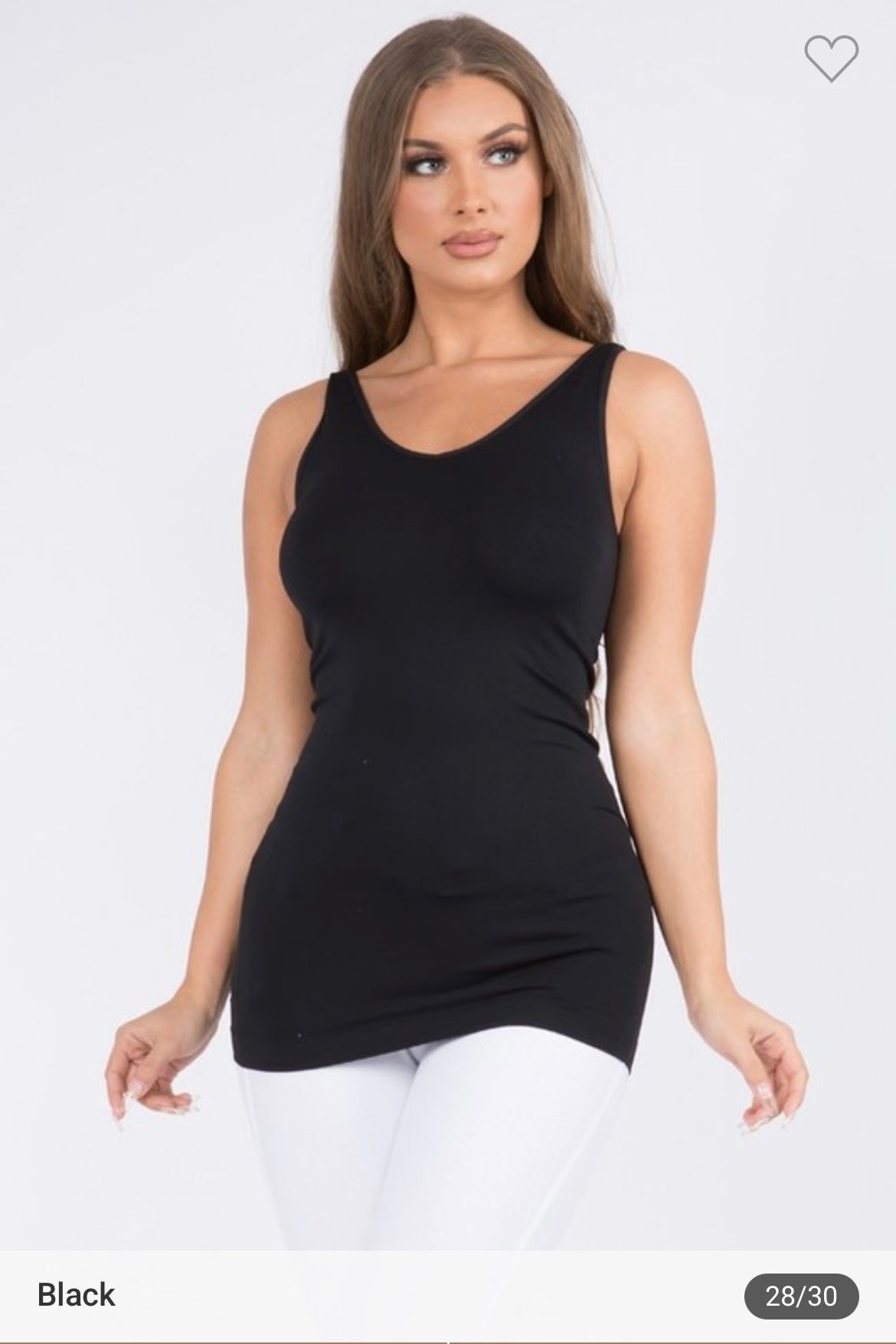 Yelete One-Size Plus Reversible V or U Neckline Seamless Tank