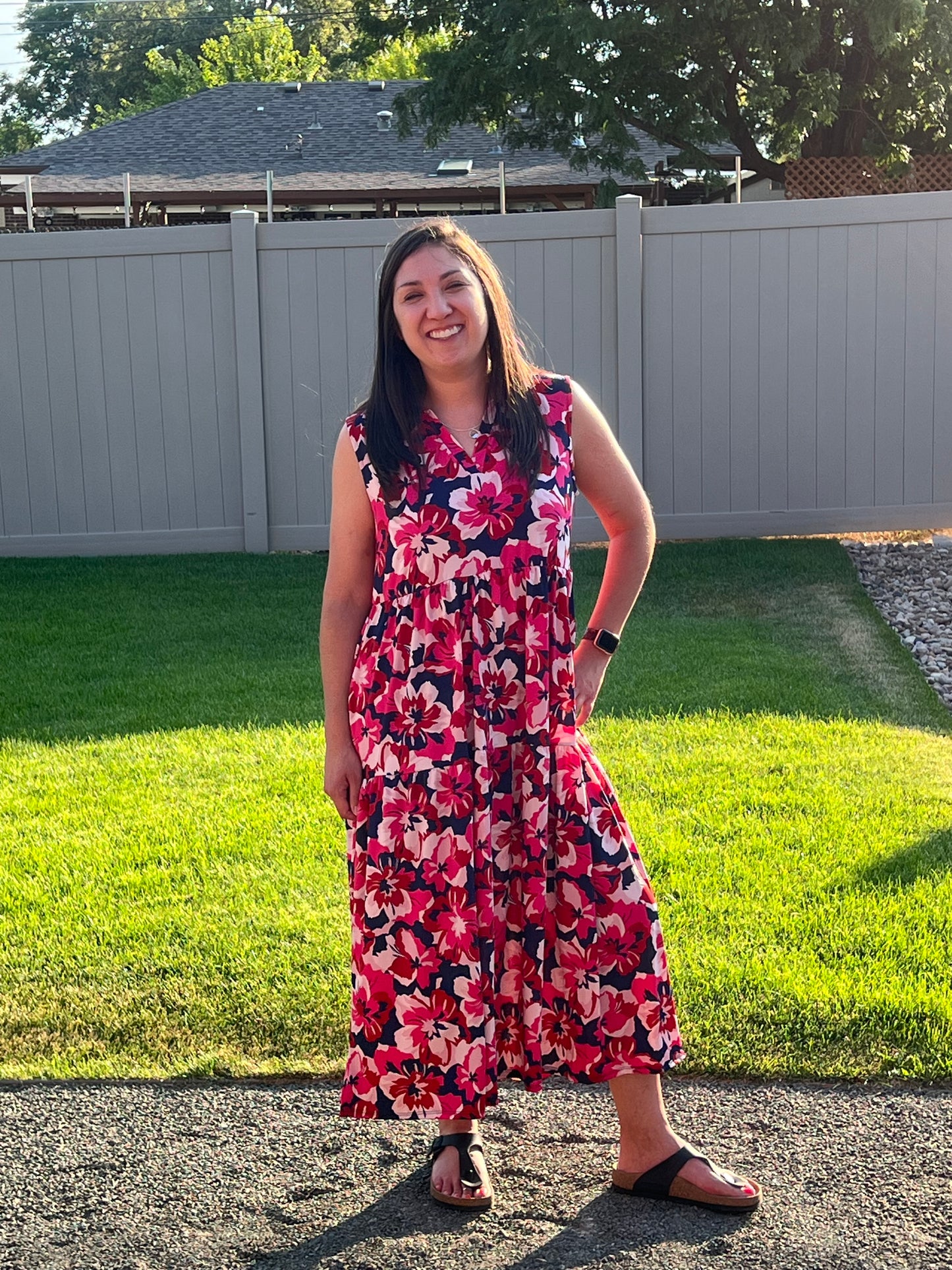 Haptics Floral Print Midi Dress