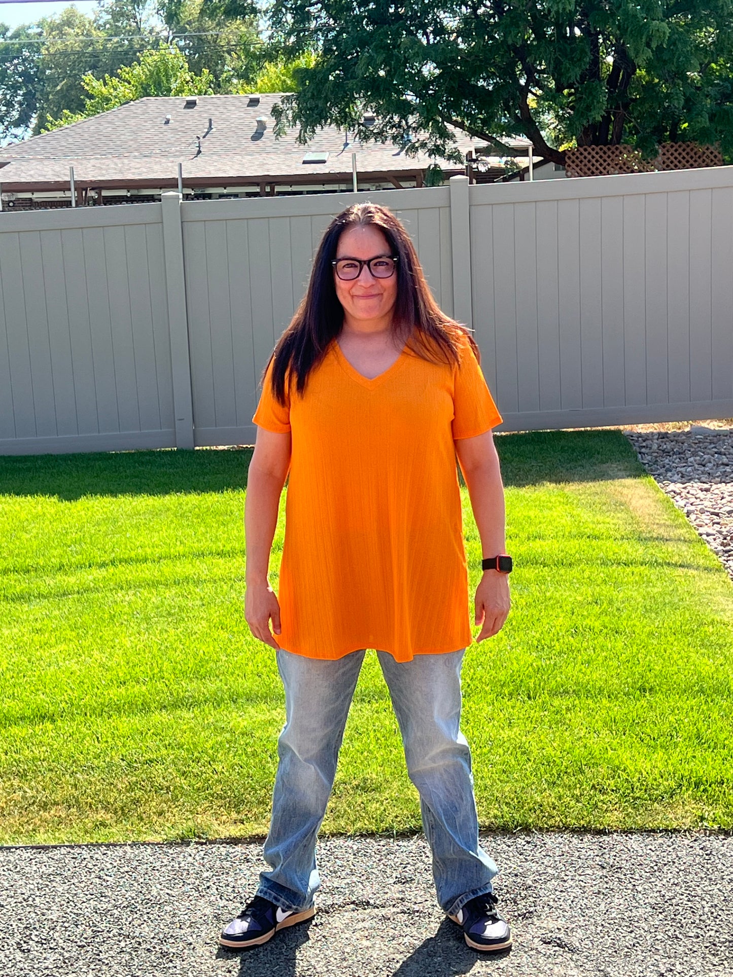 Heimish Short Sleeve V Neck Top