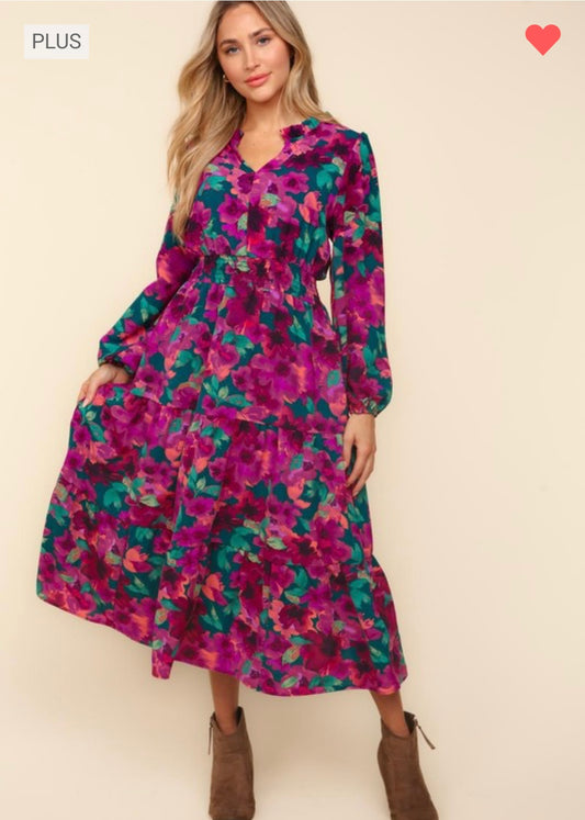 Haptics Plus Floral Maxi Dress