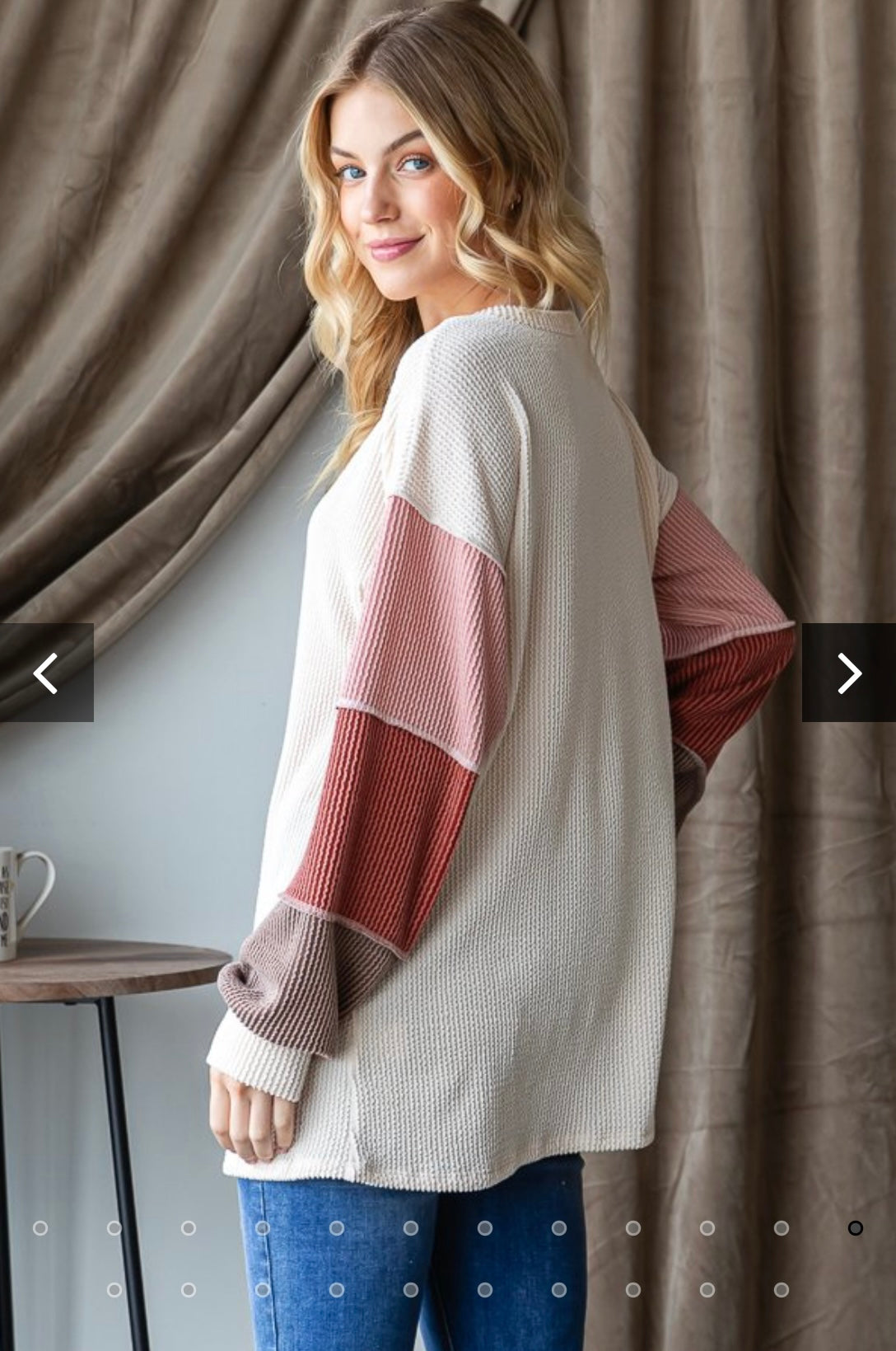 Heimish Urban Ribbed Color Block Top