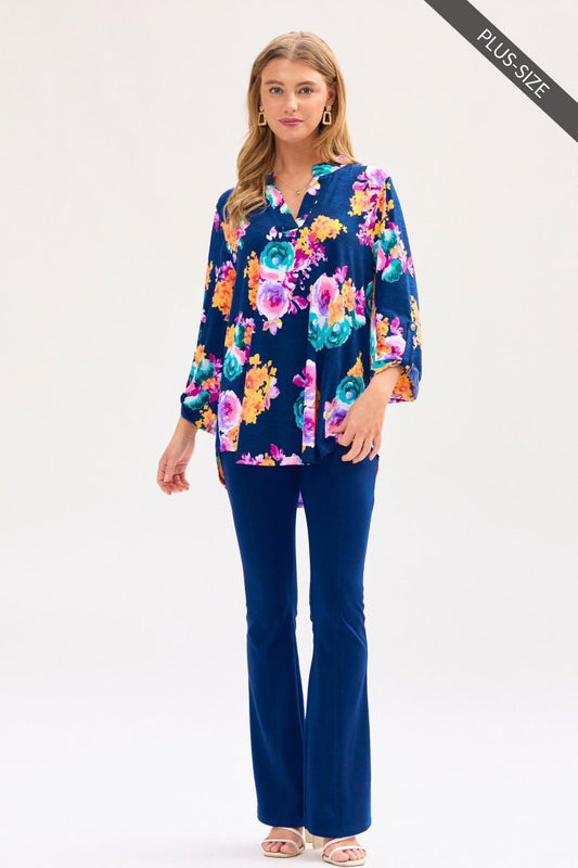 Plus Dear Scarlett 3/4 Sleeve Lizzy