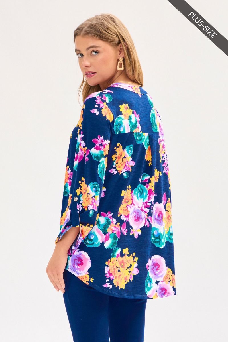 Plus Dear Scarlett 3/4 Sleeve Lizzy