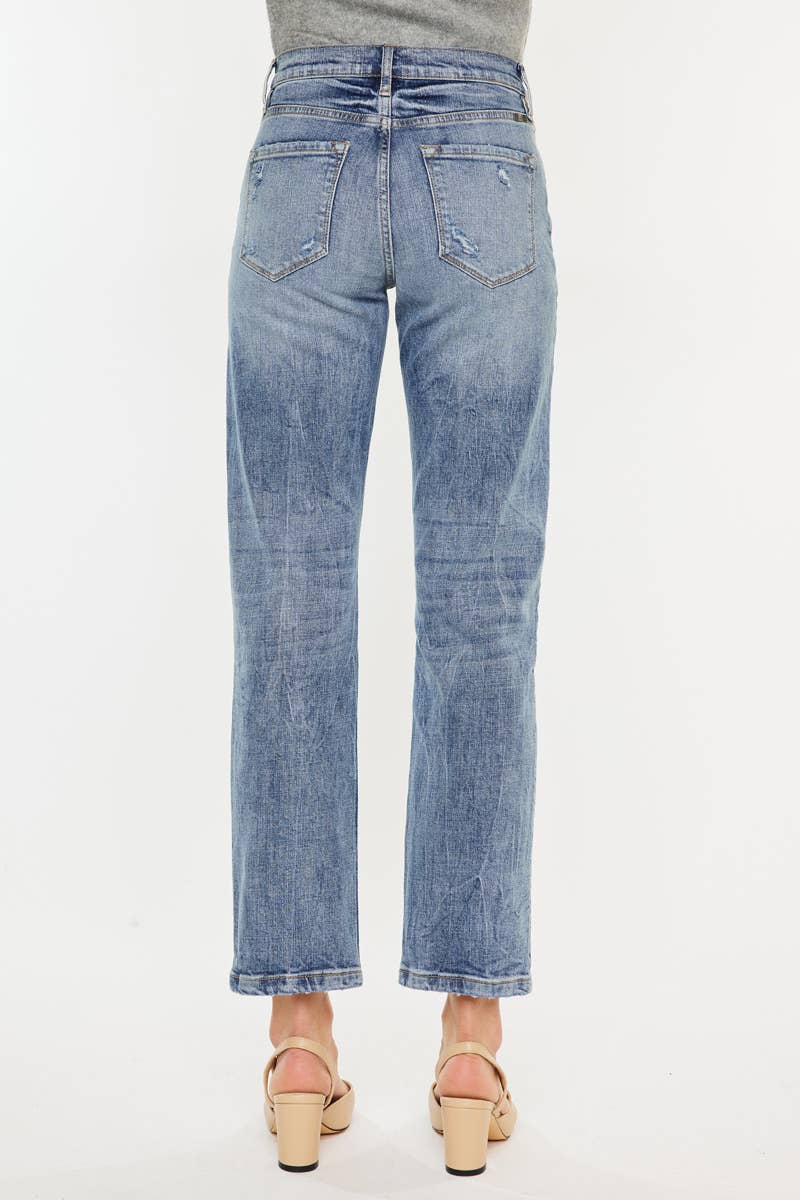 Kan Can High Rise Slim Straight Jeans