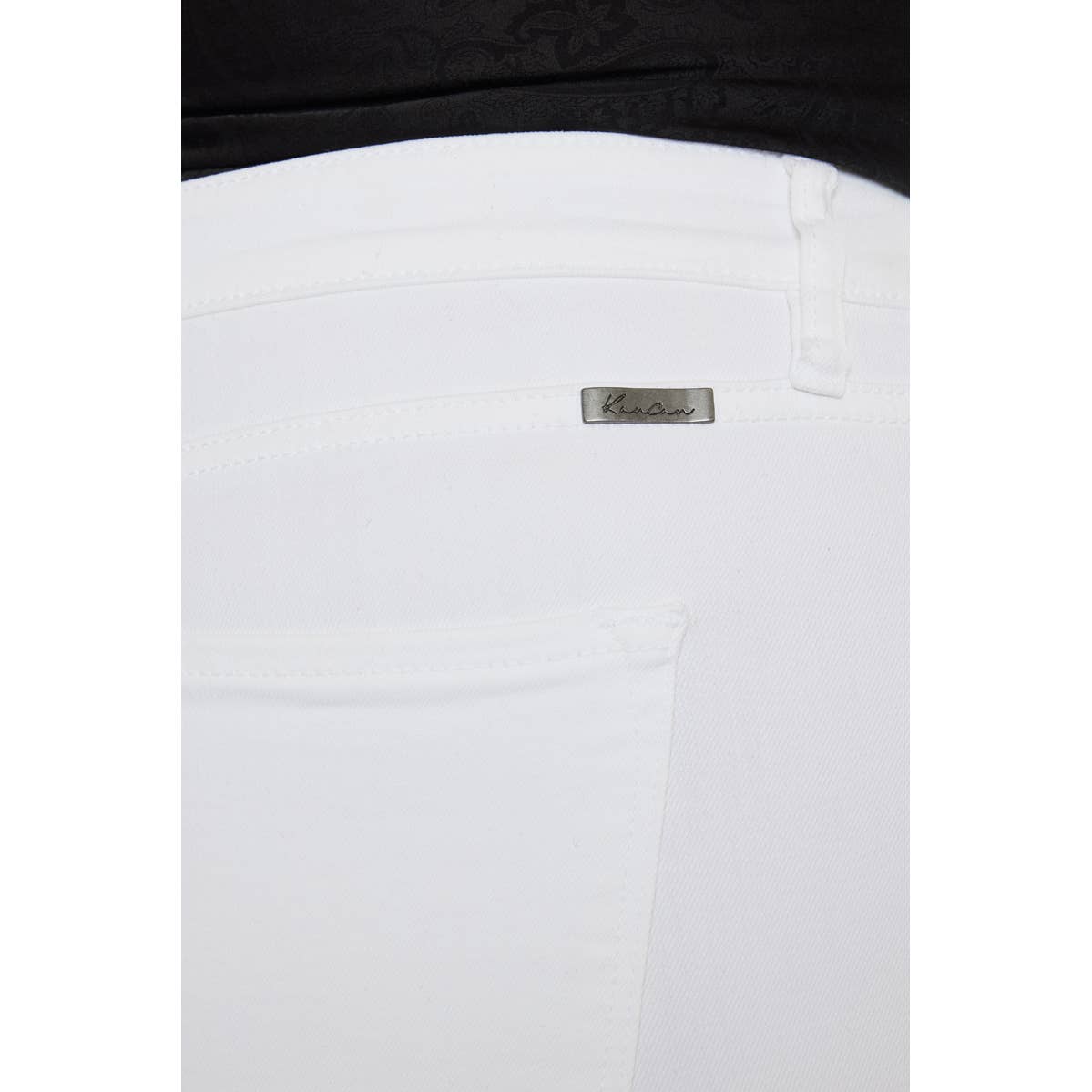 Kan Can High Rise White Super Skinny Jeans