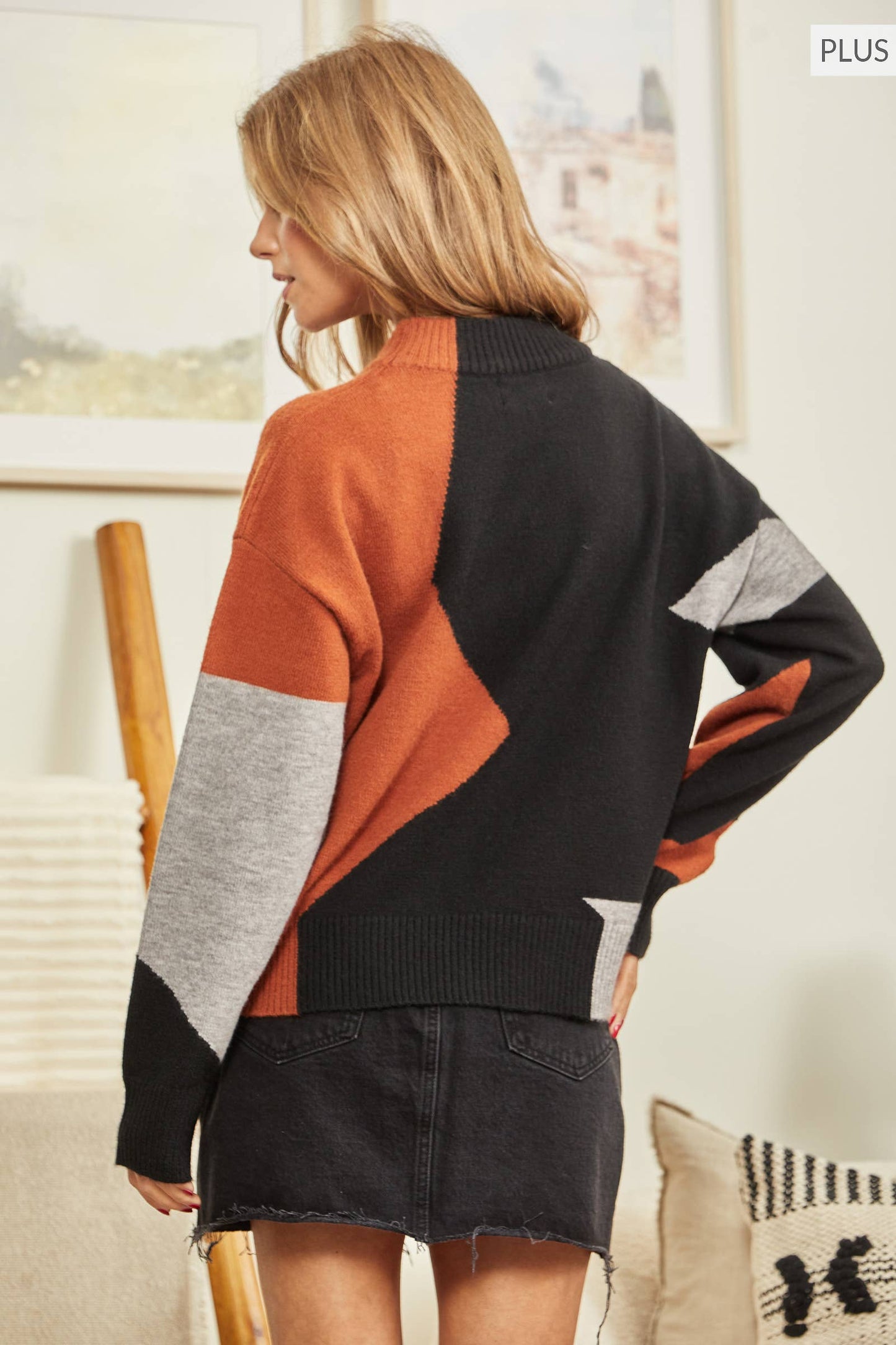 Andrée by Unit Plus Size Colorblock Sweater