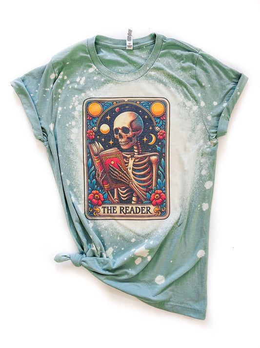 The Reader Tarot Card Bleached Shirt