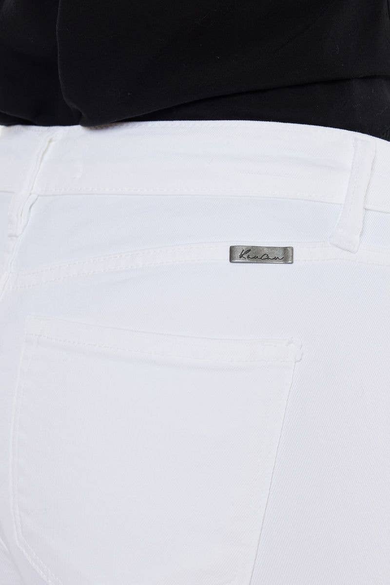 Kan Can High Rise White Super Skinny Jeans
