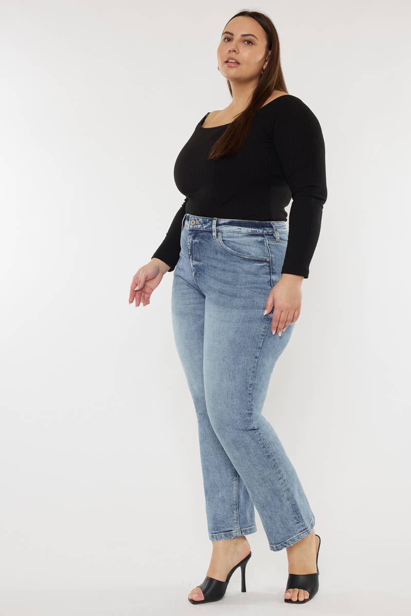 Kan Can High Rise Slim Straight Jeans