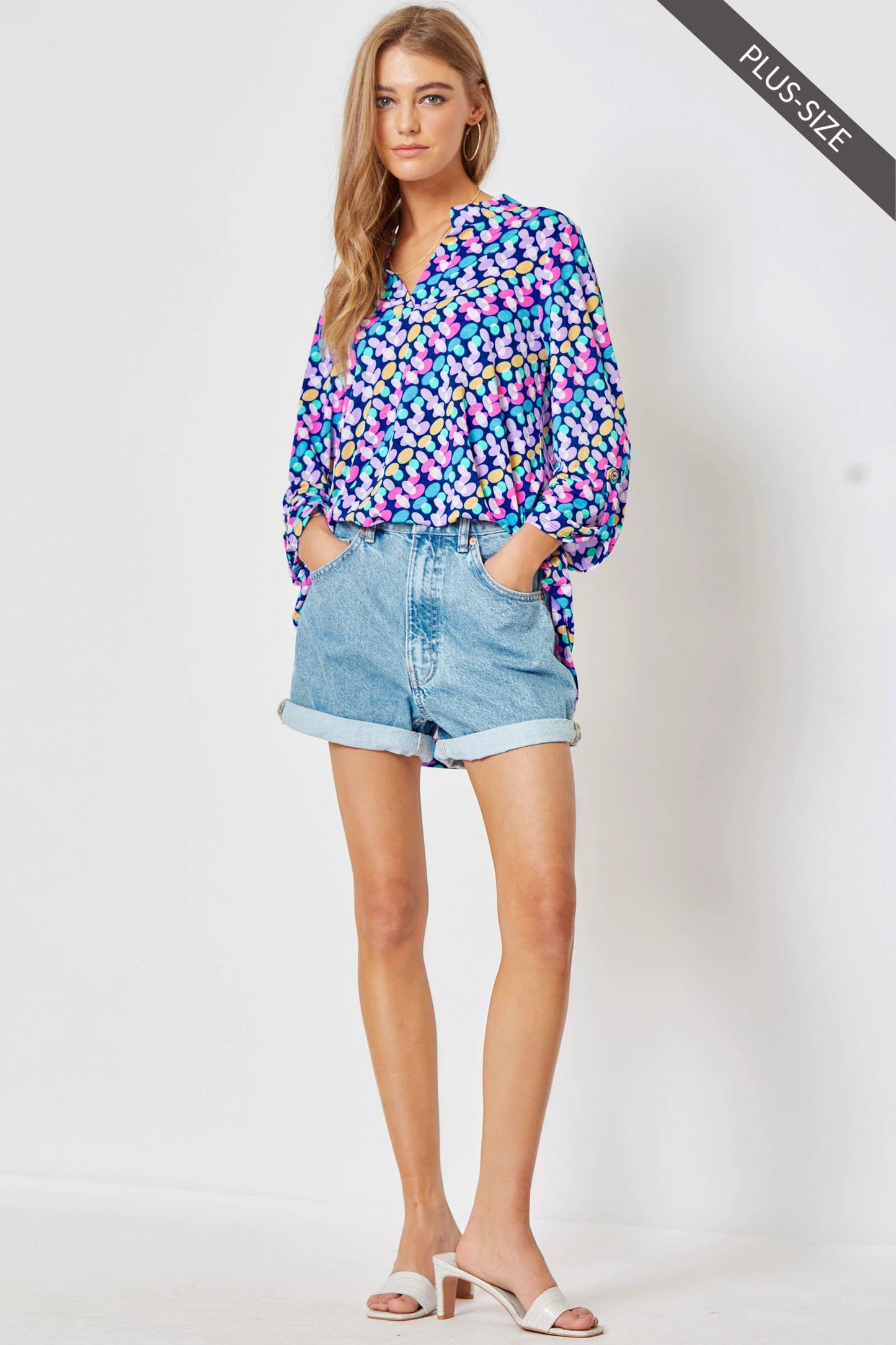 Dear Scarlett Plus 3/4 Sleeve Lizzy
