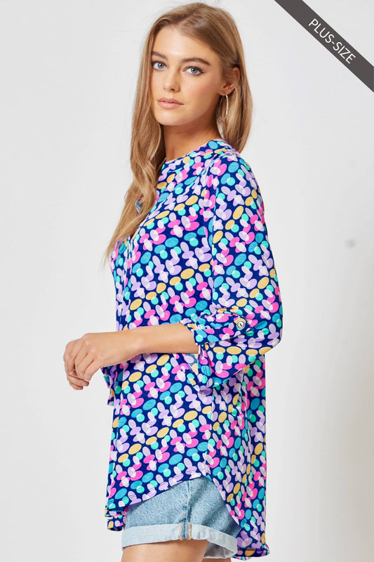 Dear Scarlett Plus 3/4 Sleeve Lizzy